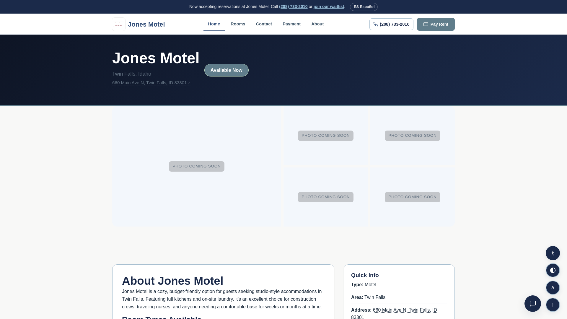 website screenshot of https://jonestf.com/