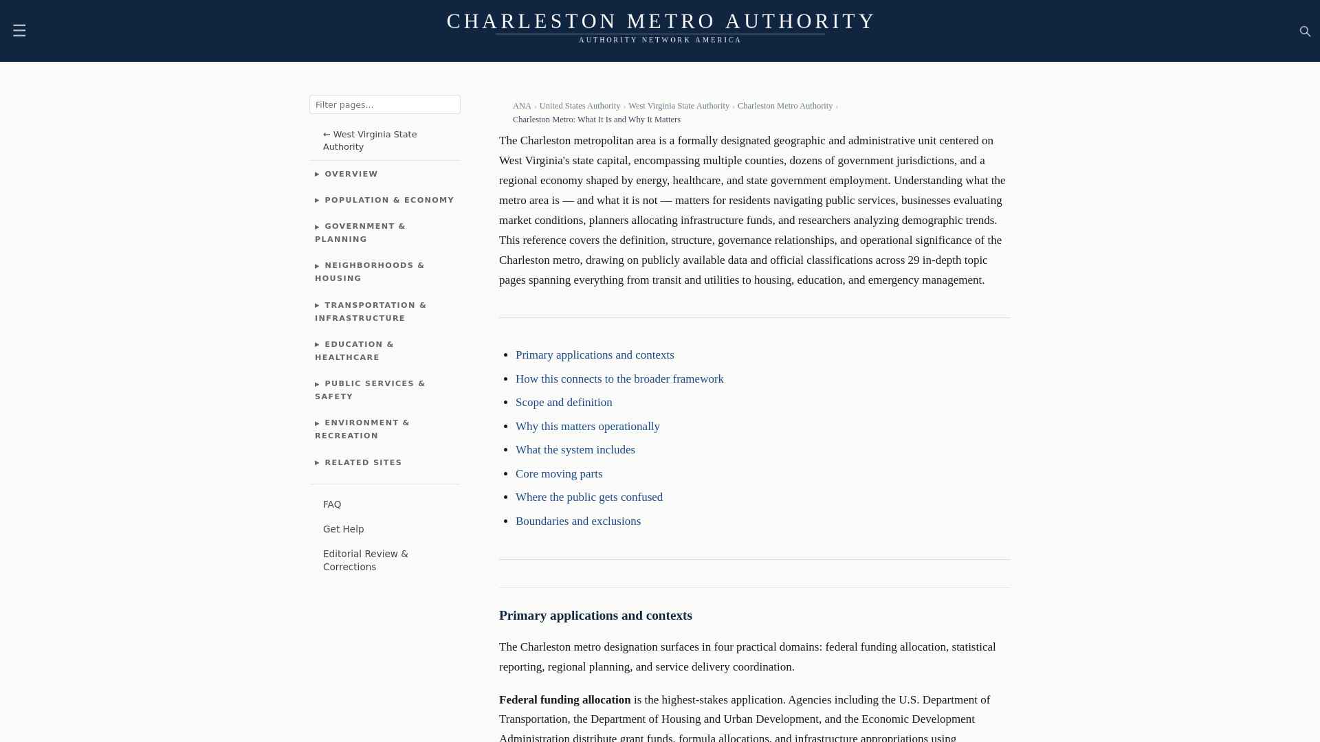 website screenshot of https://charlestonmetroauthority.com/