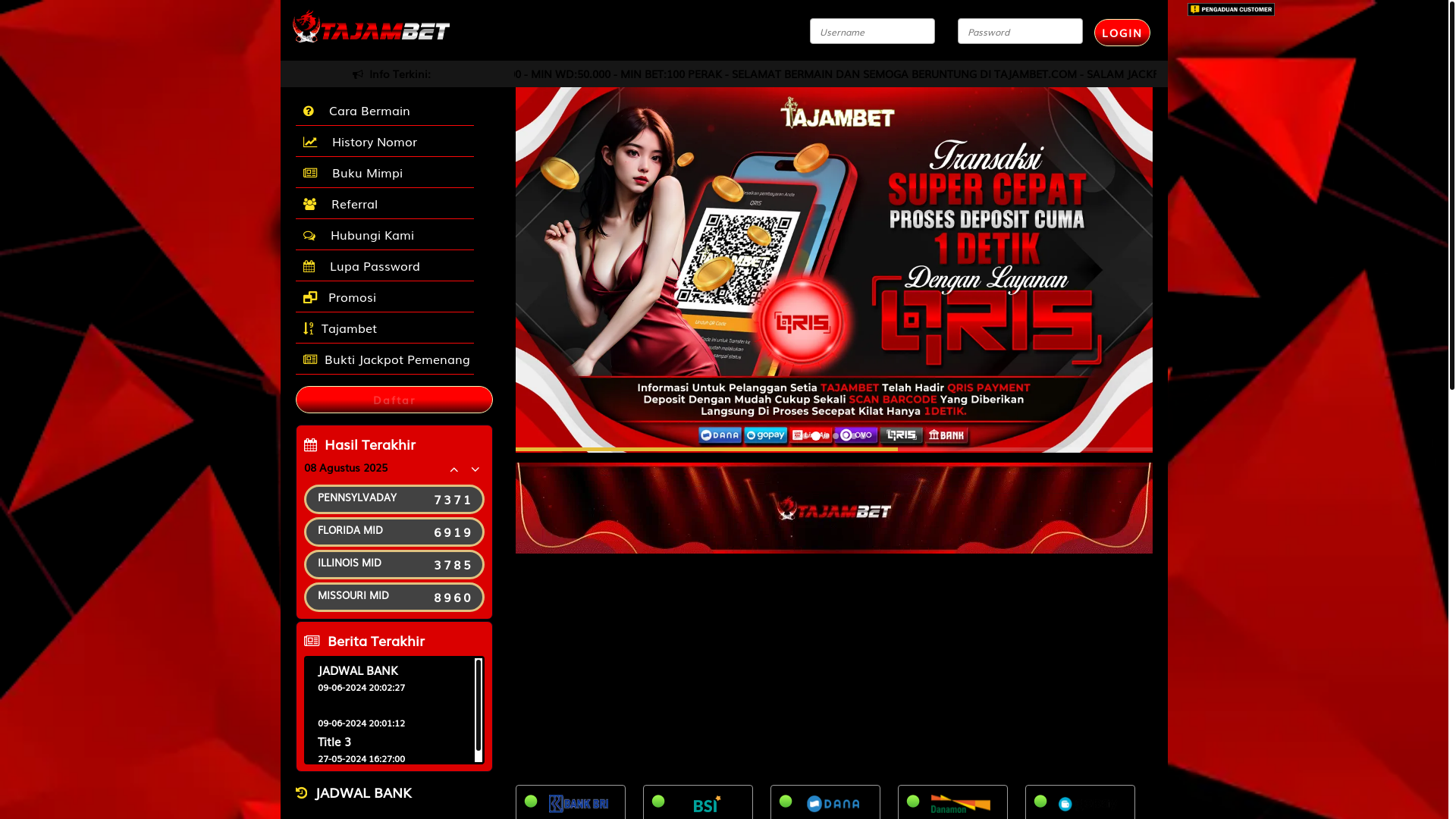 website screenshot of https://tajamarmour.com/