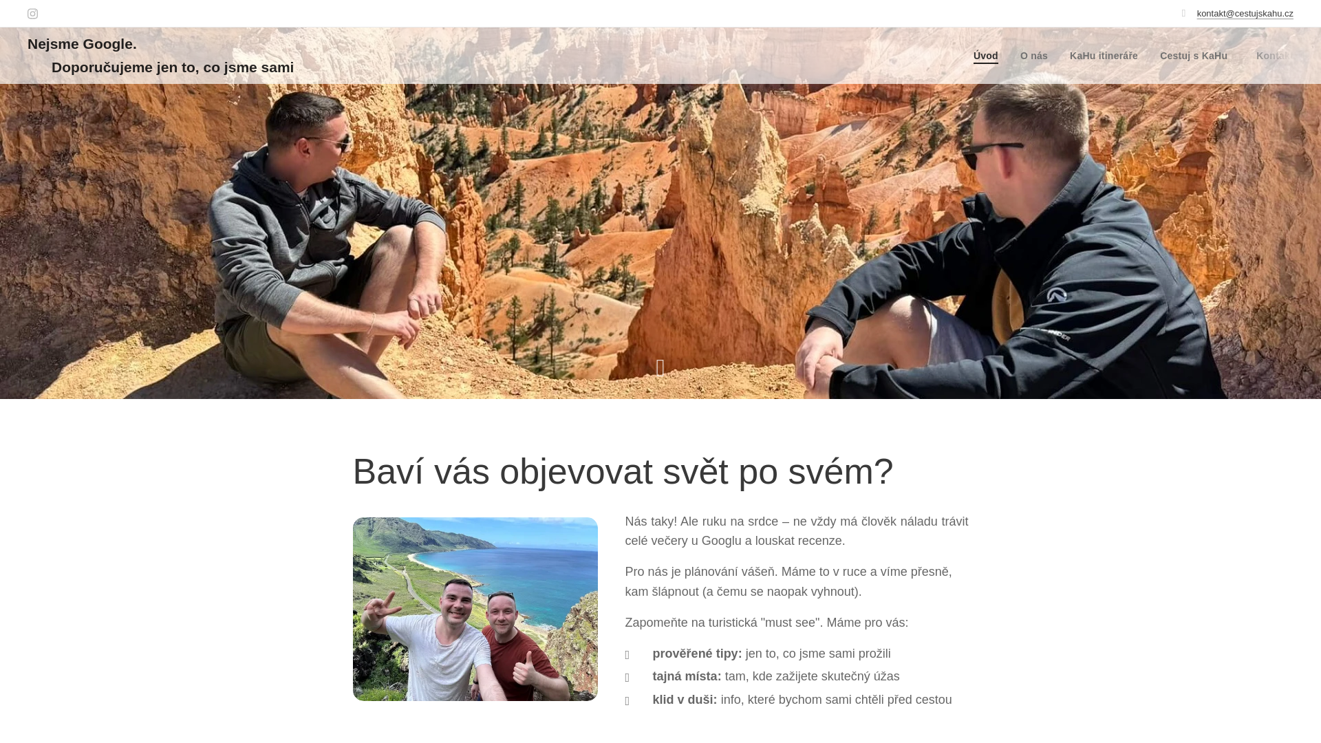 website screenshot of https://cestujskahu.cz/