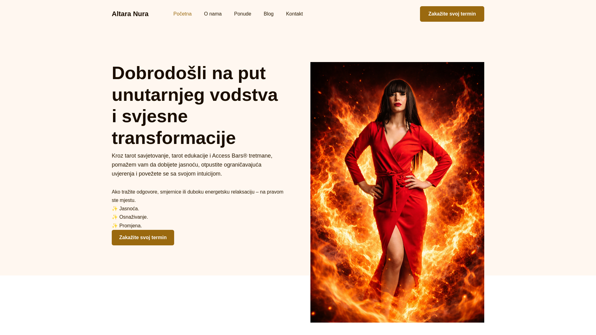 website screenshot of https://altaranura.com/