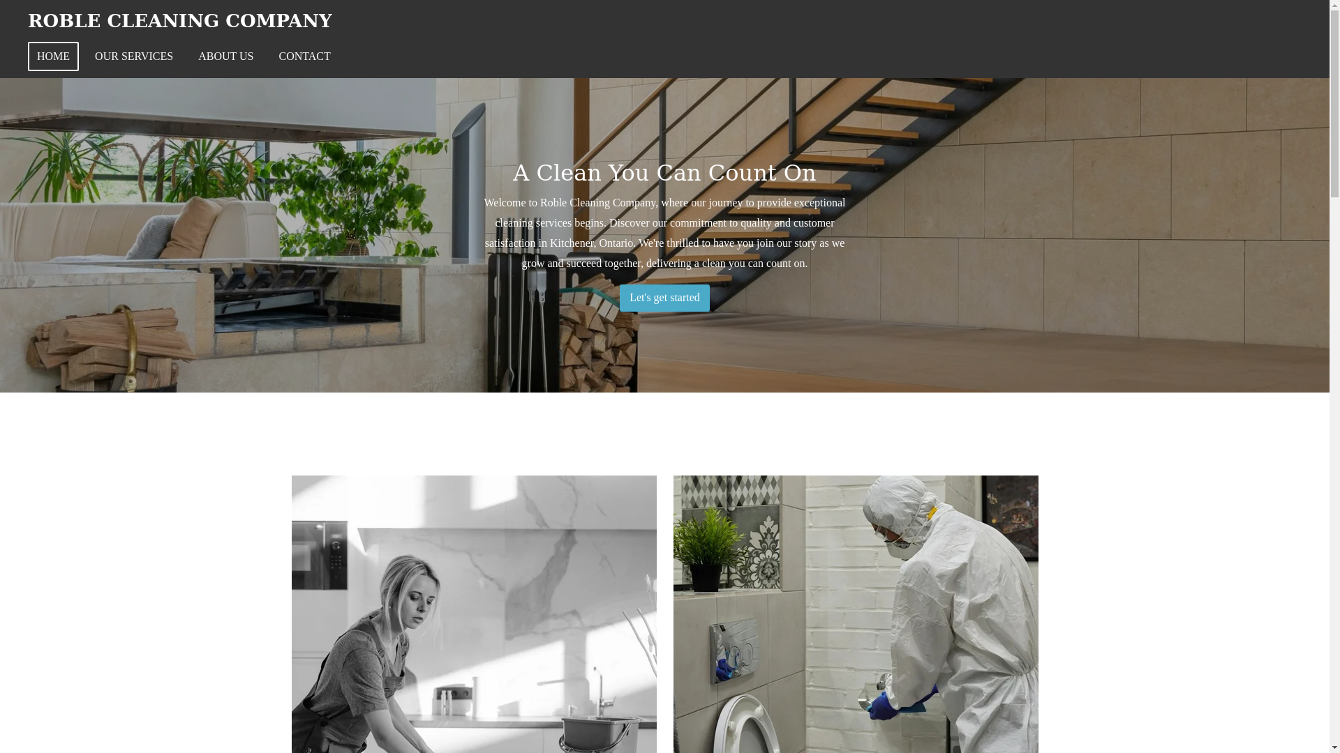 website screenshot of https://roblecleaningcompany.com/