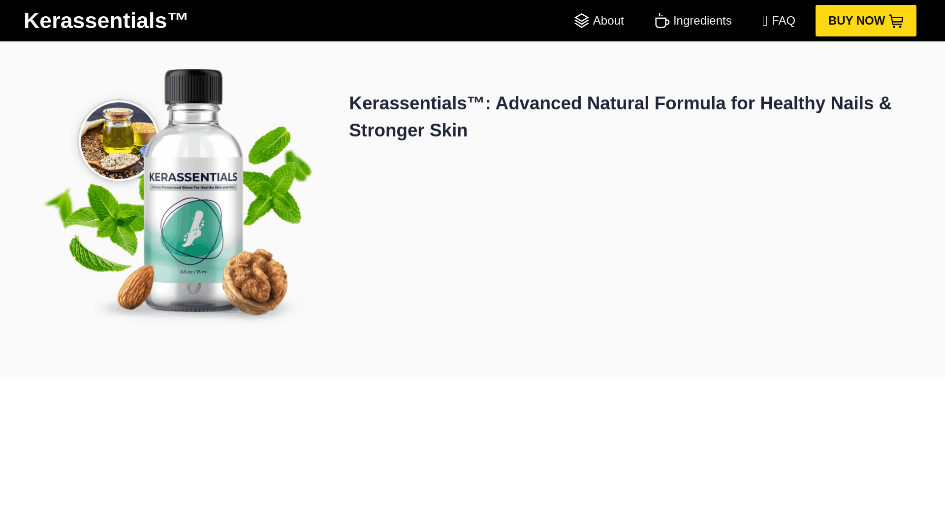 website screenshot of https://keriassentials.com