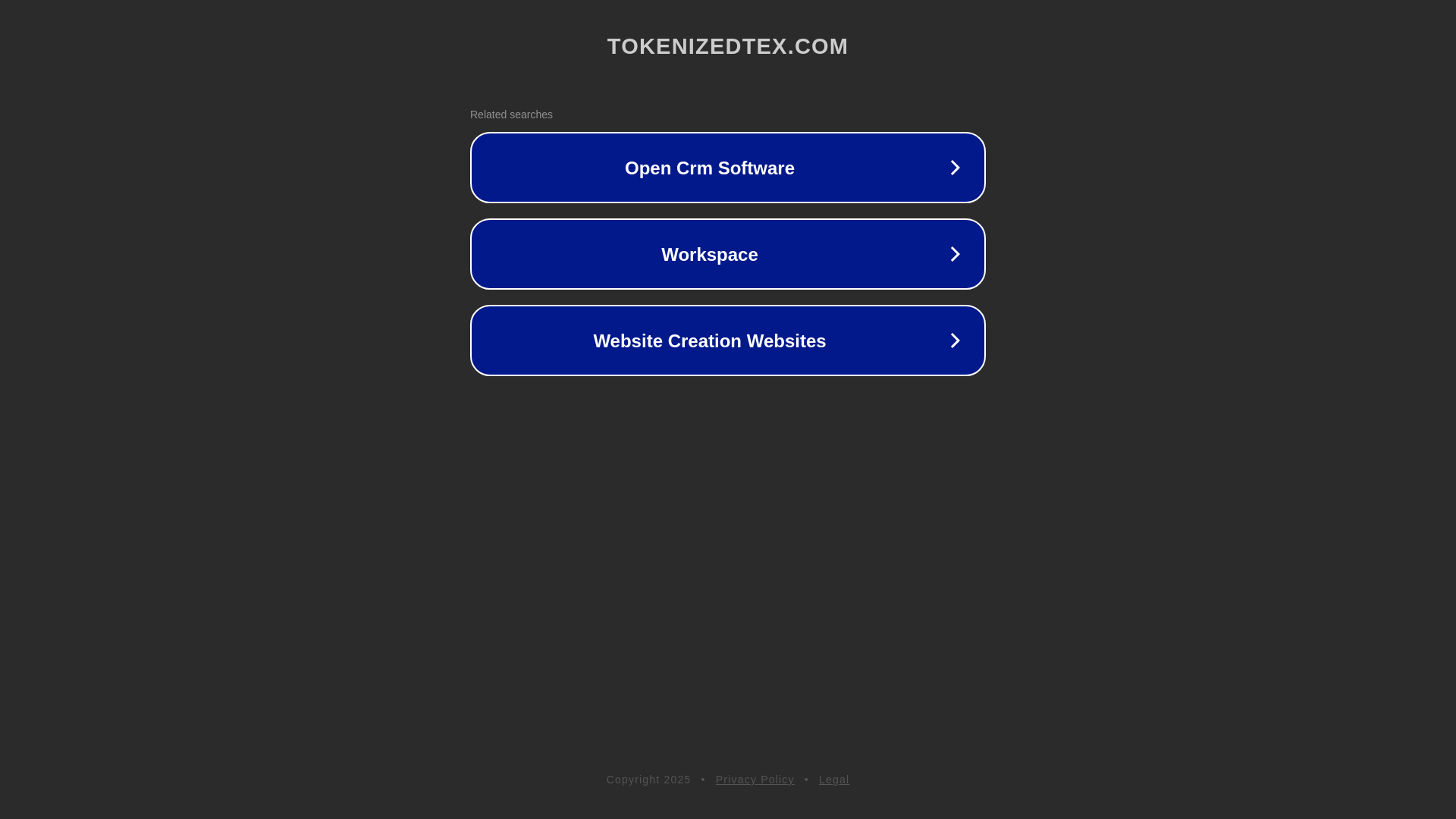 website screenshot of https://tokenizedtex.com/