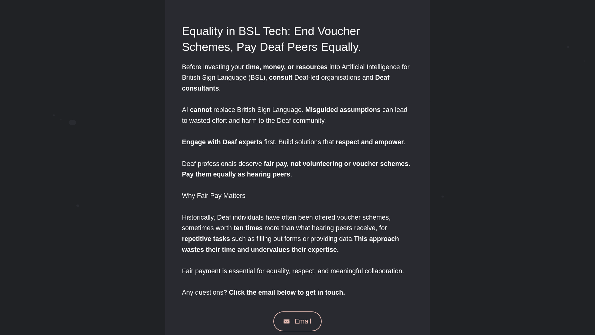 website screenshot of https://aibritishsignlanguage.co.uk