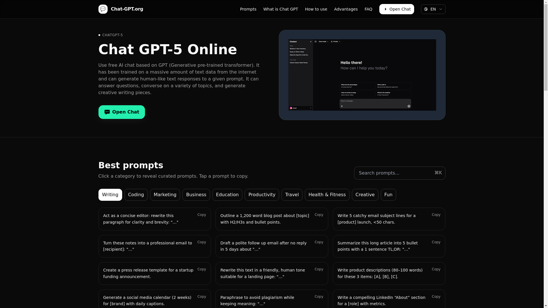 website screenshot of https://chat-gpt.org/