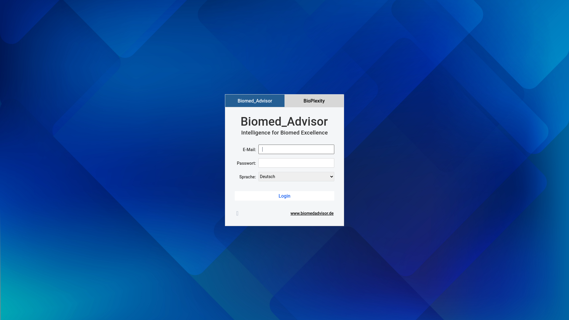 website screenshot of https://biomedadvisor.live/
