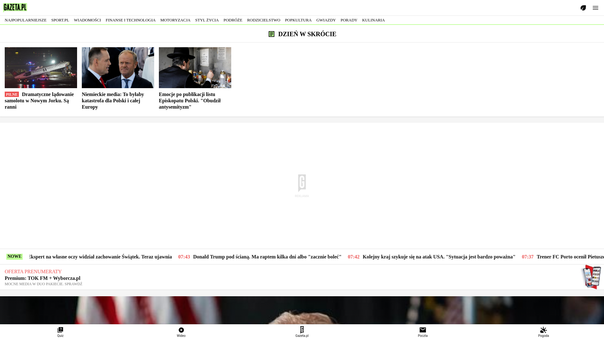 website screenshot of https://m.gazeta.pl