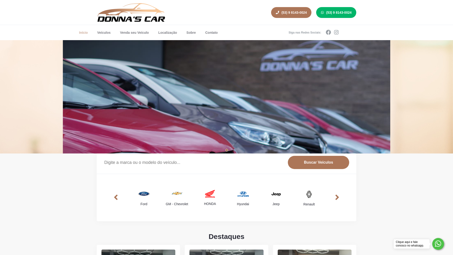 website screenshot of https://donnascarpelotas.com.br