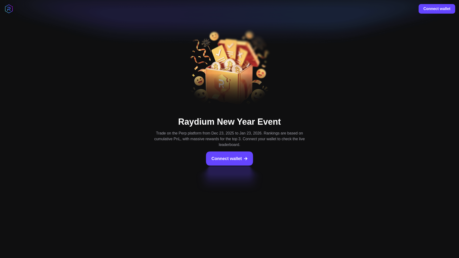website screenshot of https://new-year-campaign.raydium.team/