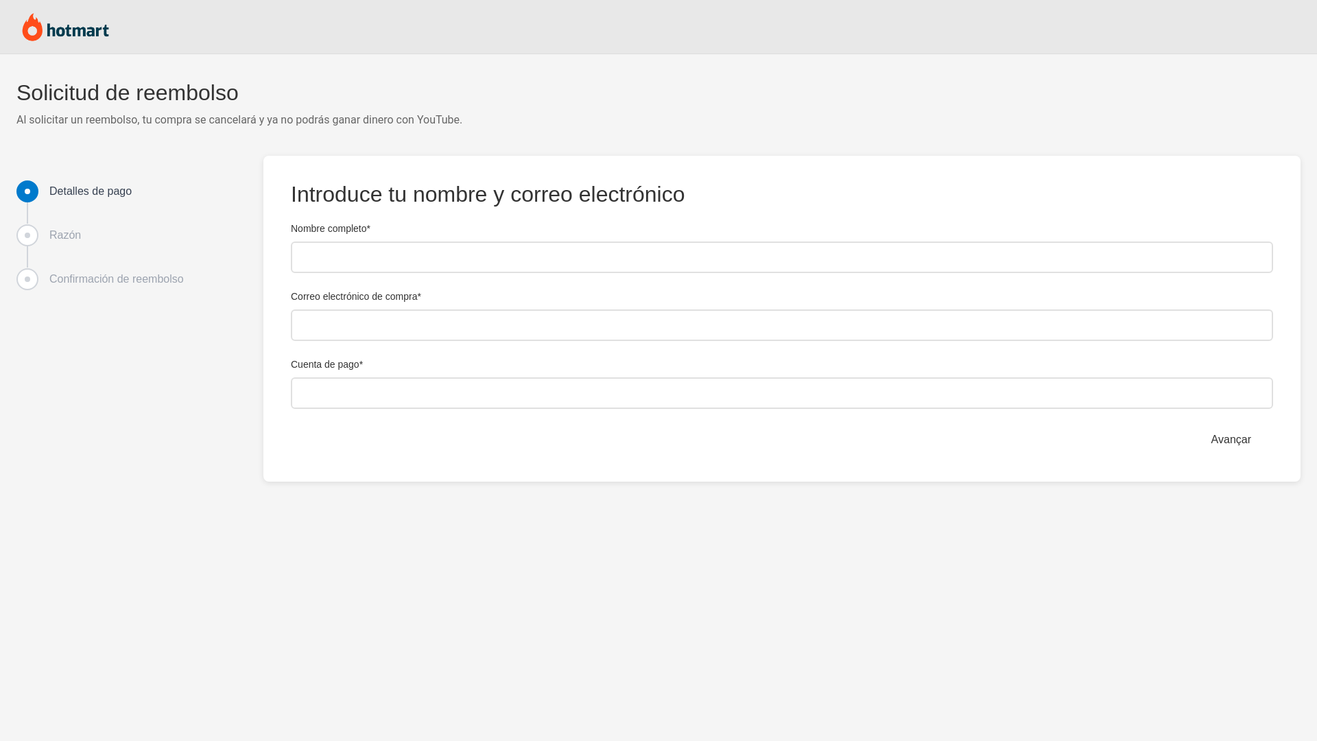 website screenshot of https://hotreembolso.online/