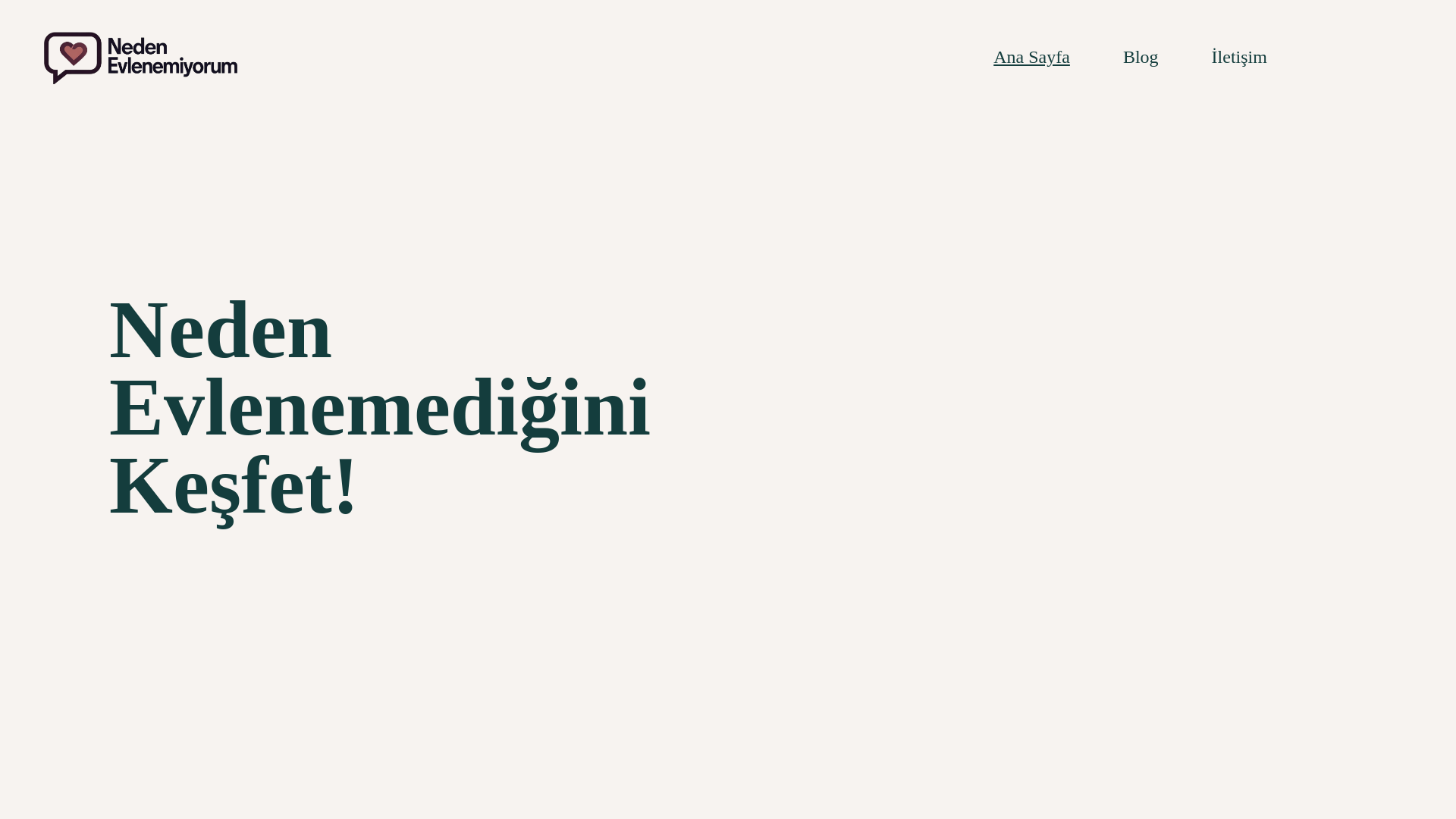 website screenshot of https://nedenevlenemiyorum.com/