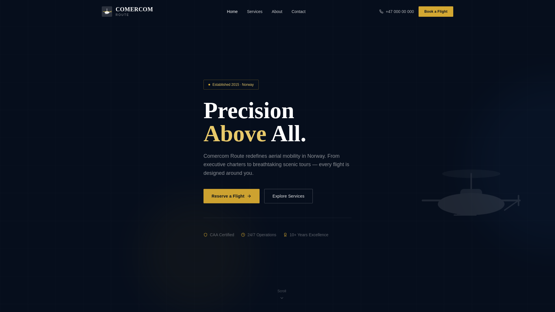 website screenshot of https://comercom-route.pages.dev/