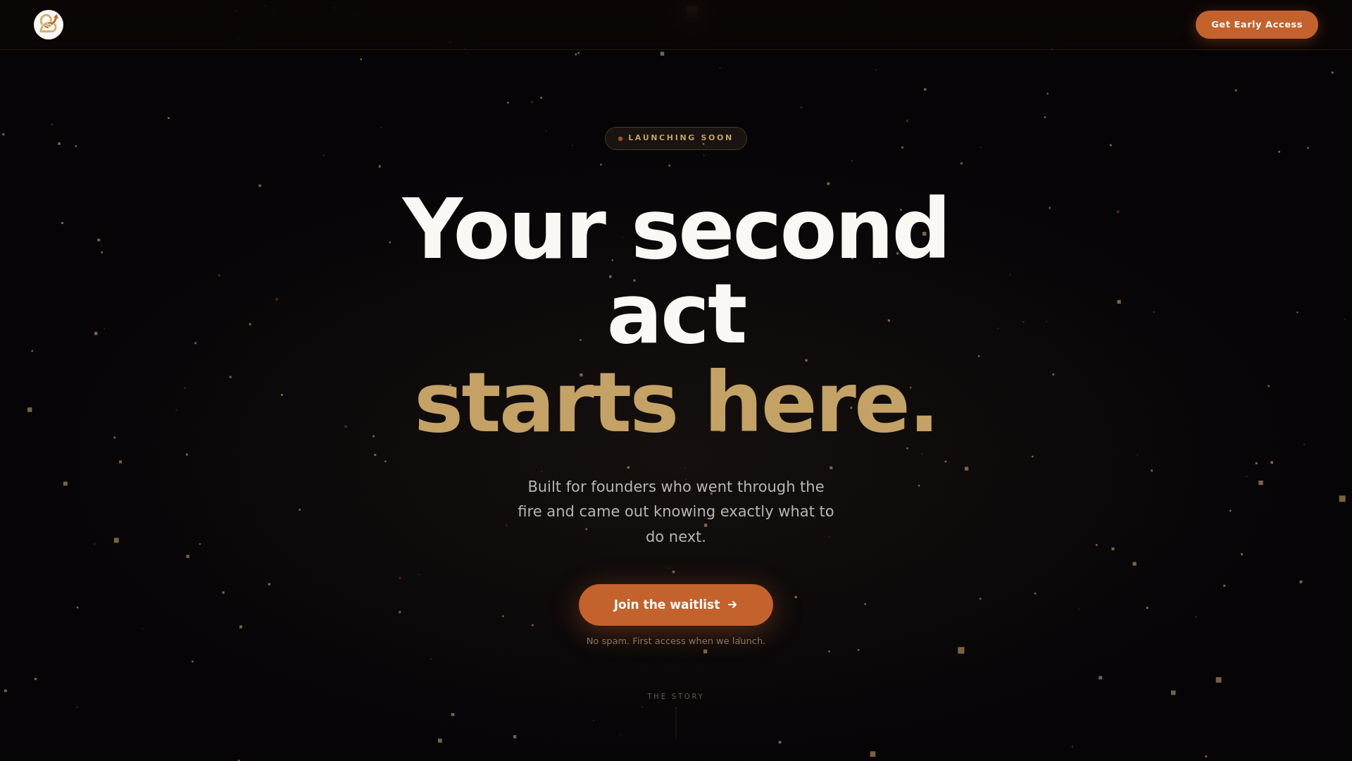 website screenshot of https://secondshot-landing.pages.dev/