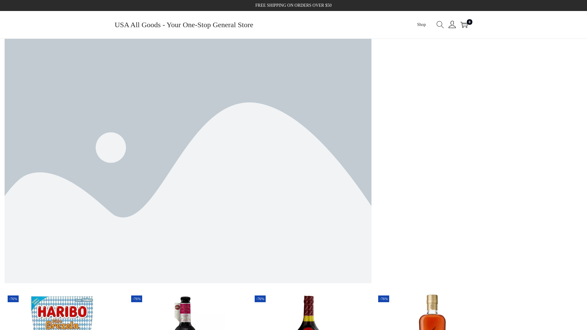 website screenshot of https://freshpourshop.com/