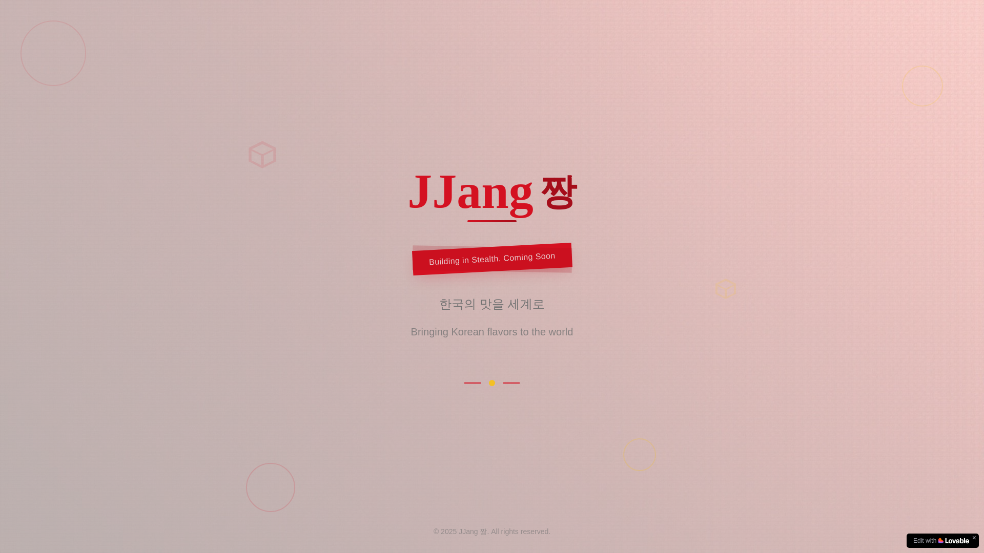 website screenshot of https://jjangfood.com/