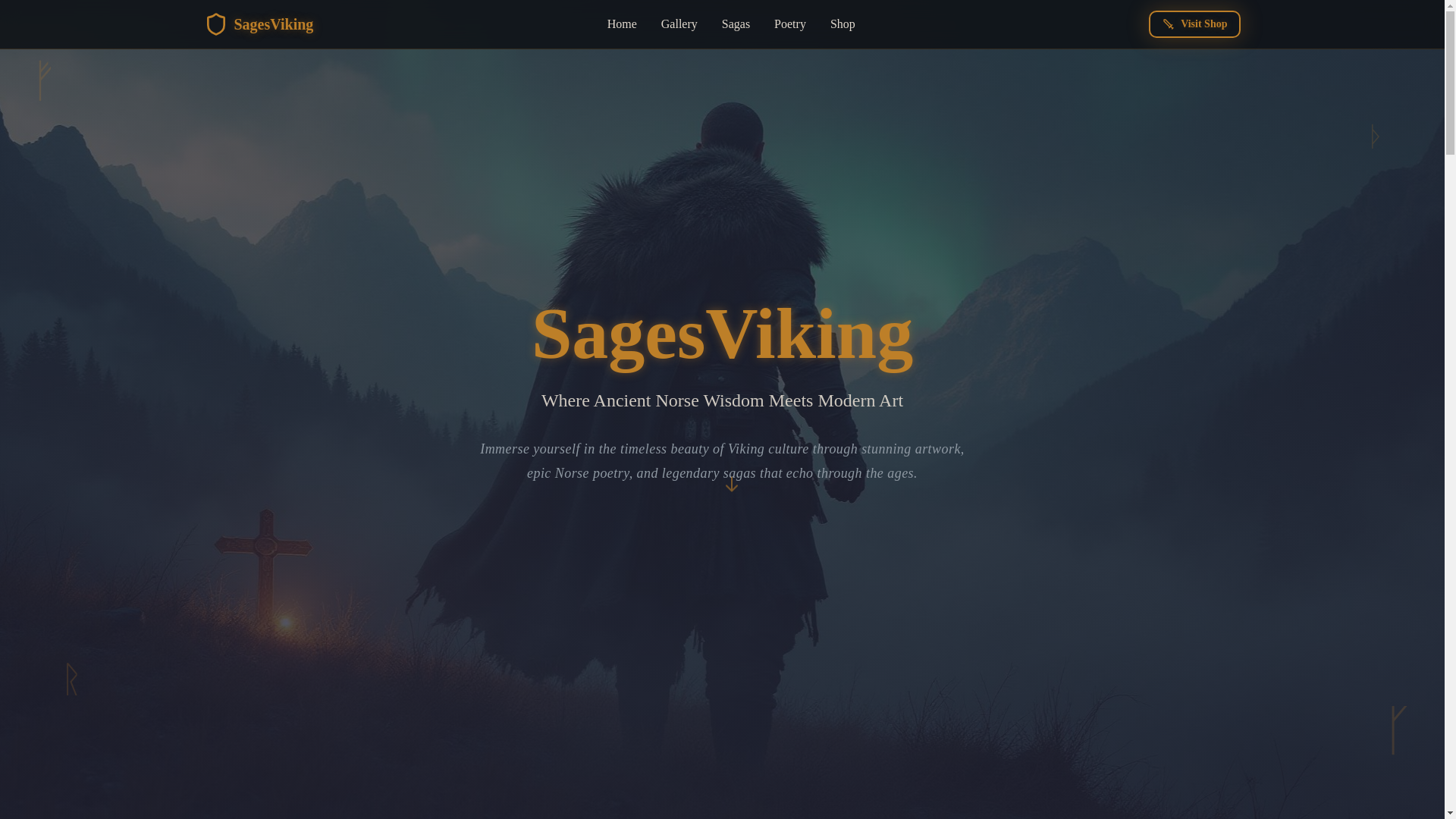 website screenshot of https://sagesviking.com/