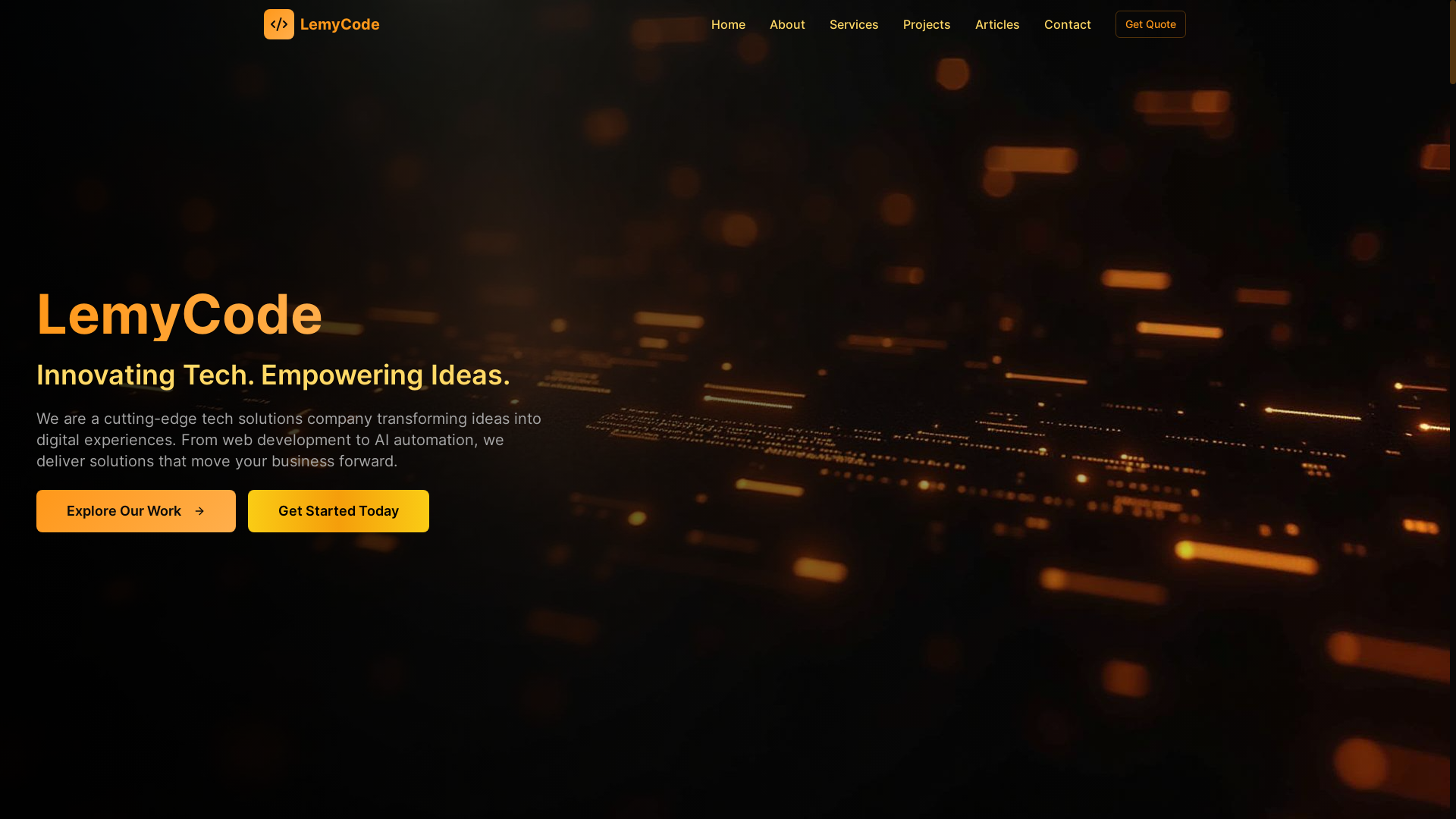 website screenshot of https://lemycode.com/