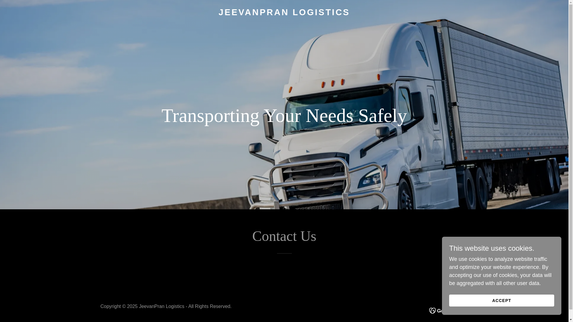 website screenshot of https://jeevanpranlogistics.com/