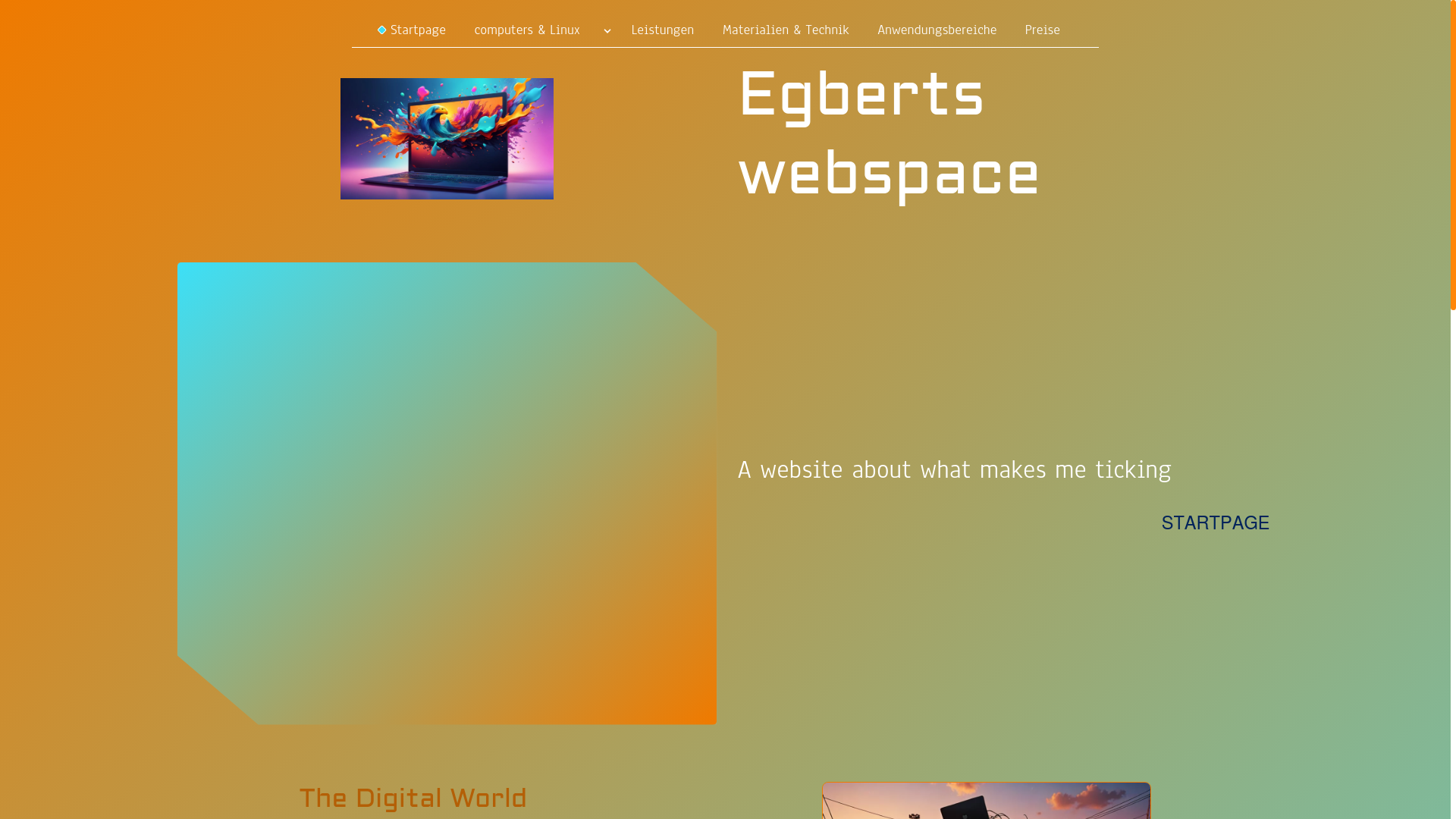 website screenshot of https://egbertswebspace.nl/