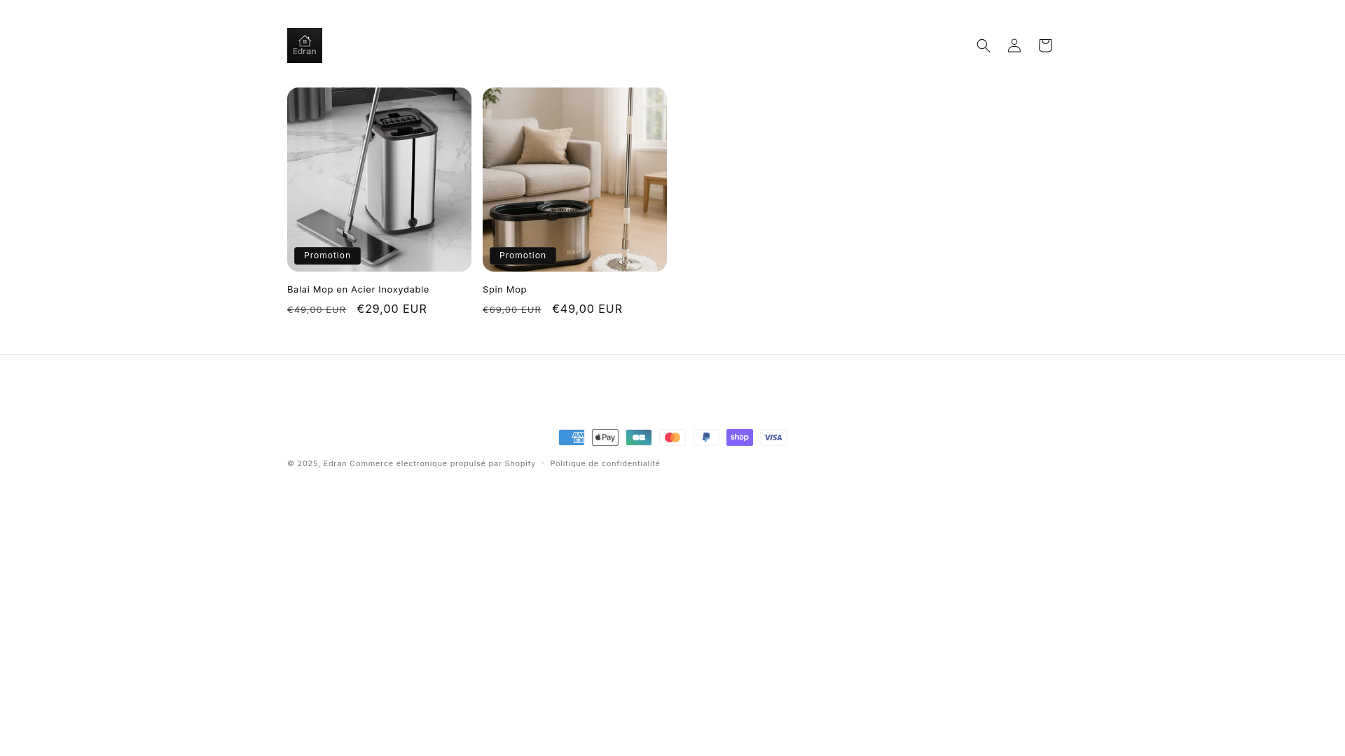 website screenshot of https://edran.fr/