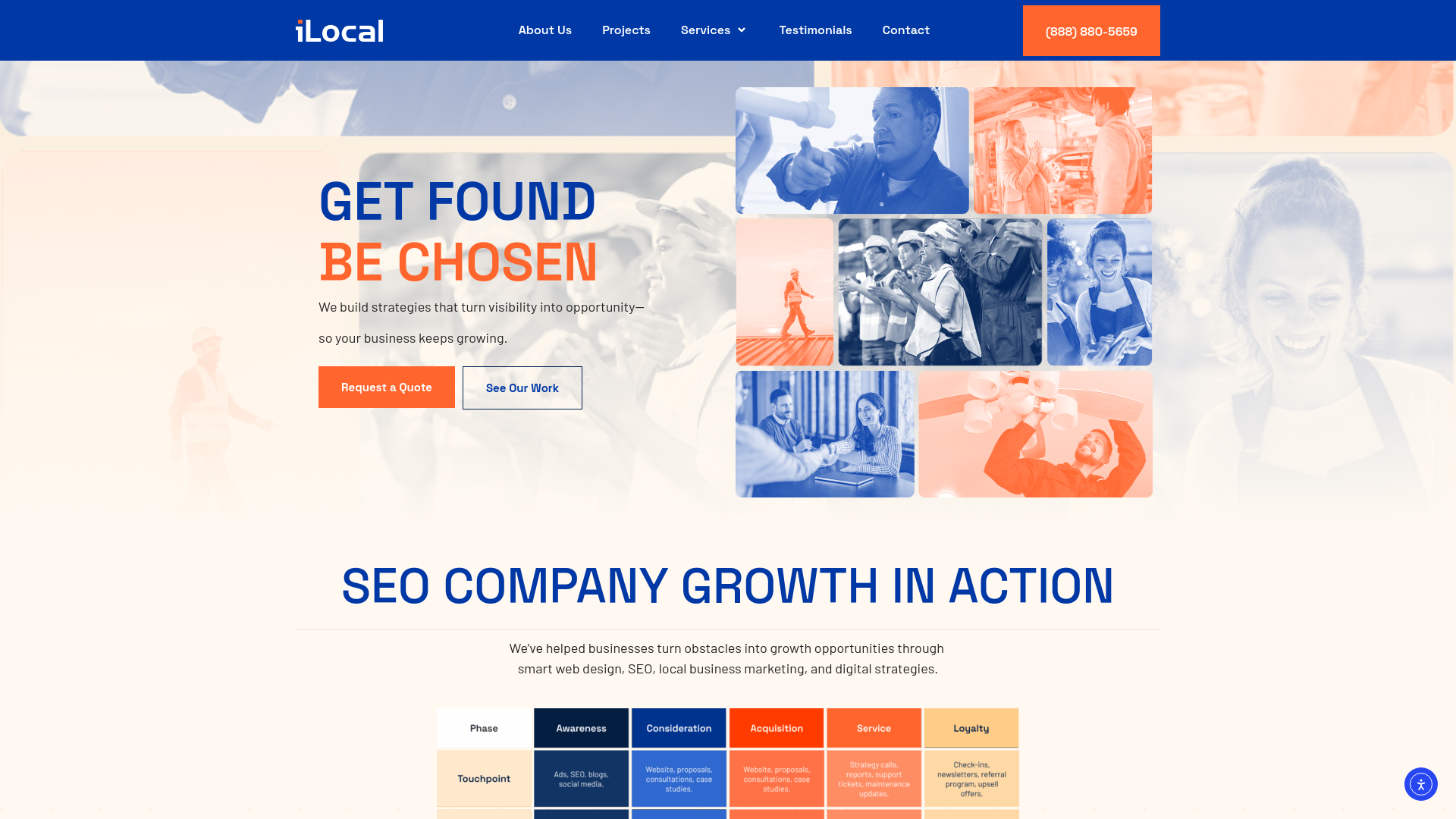 website screenshot of https://ilocal.net/