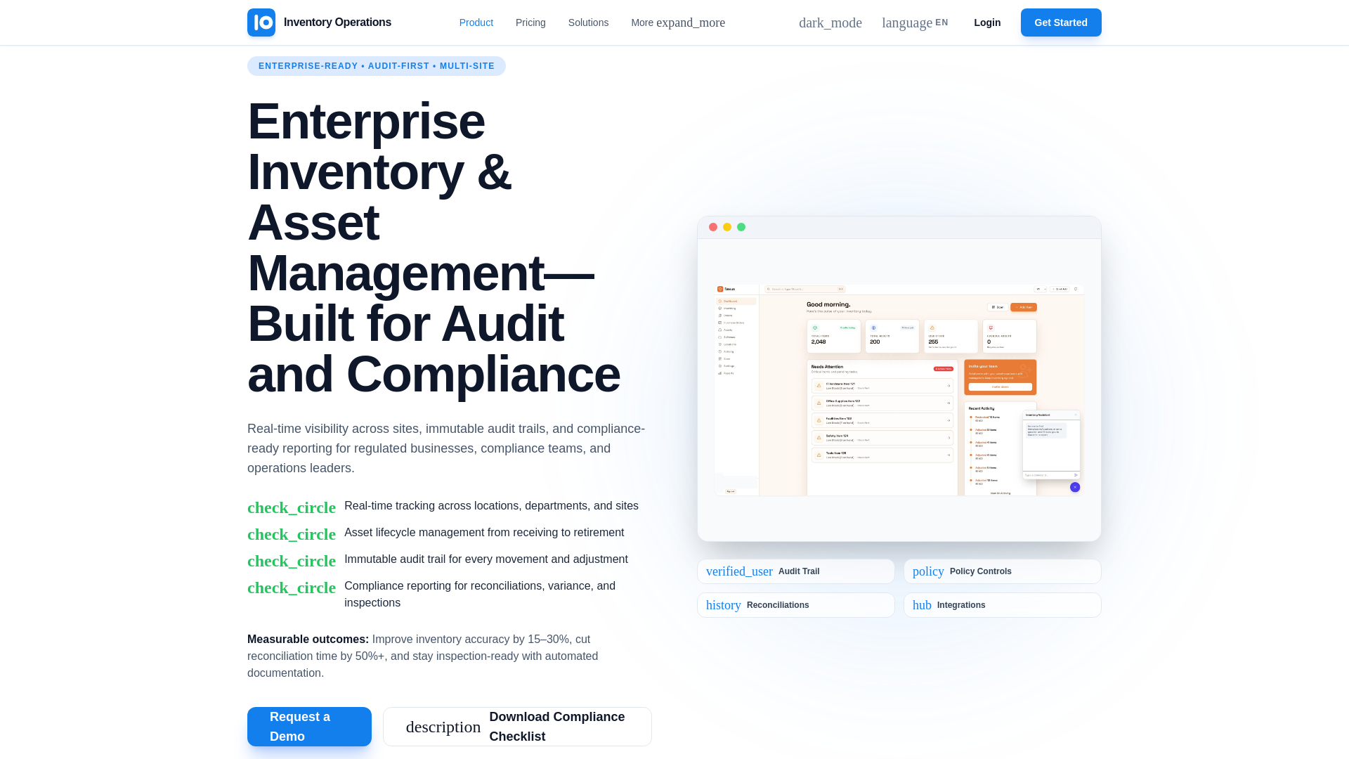 website screenshot of https://inventoryoperations-homepage.pages.dev/