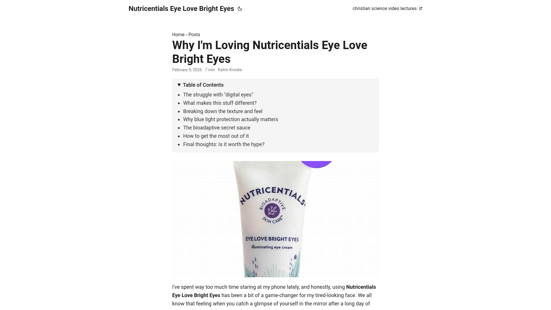 website screenshot of https://nutricentials-eye-love-bright-eyes.pages.dev/