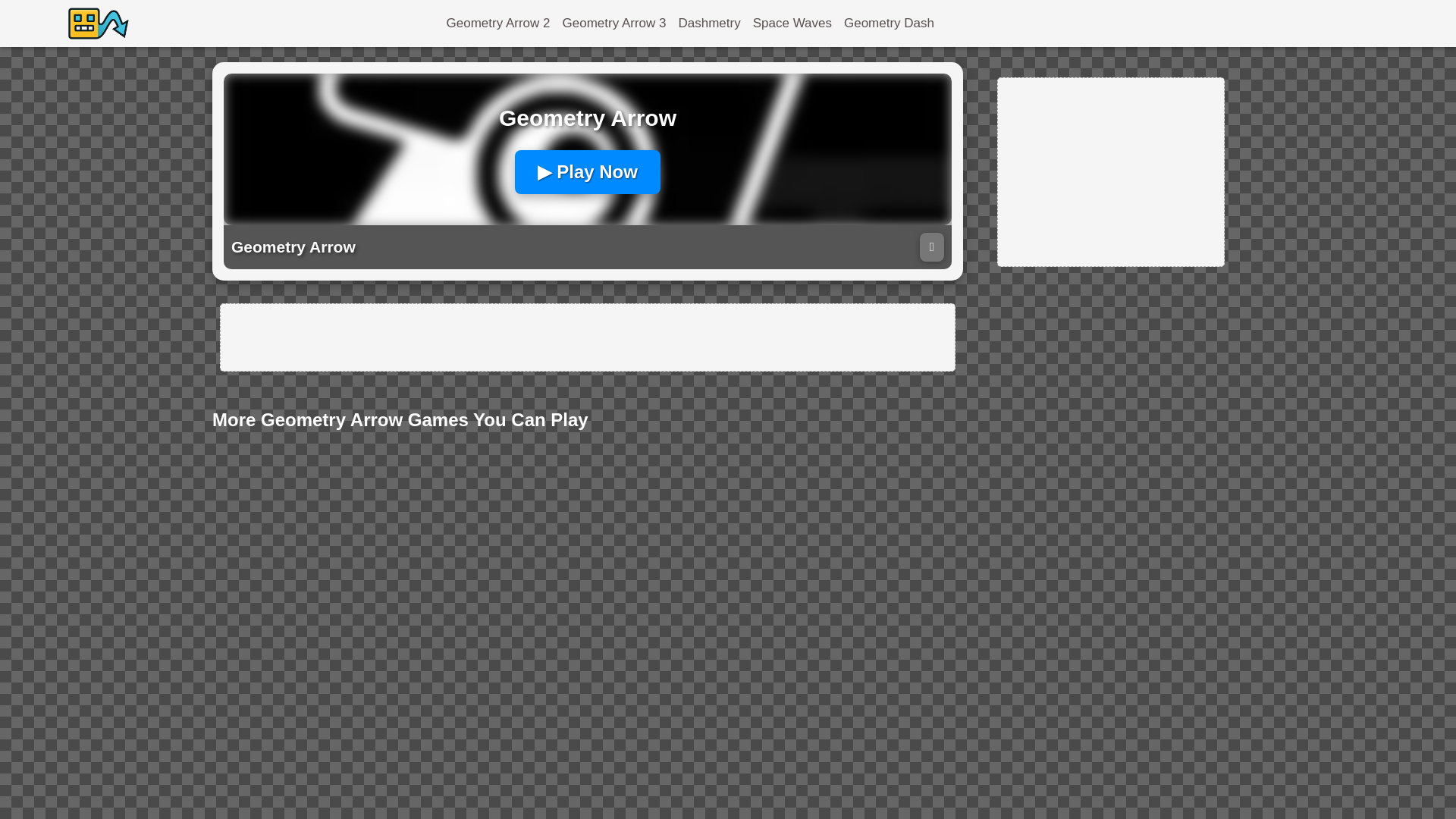 website screenshot of https://geometryarrow1.io