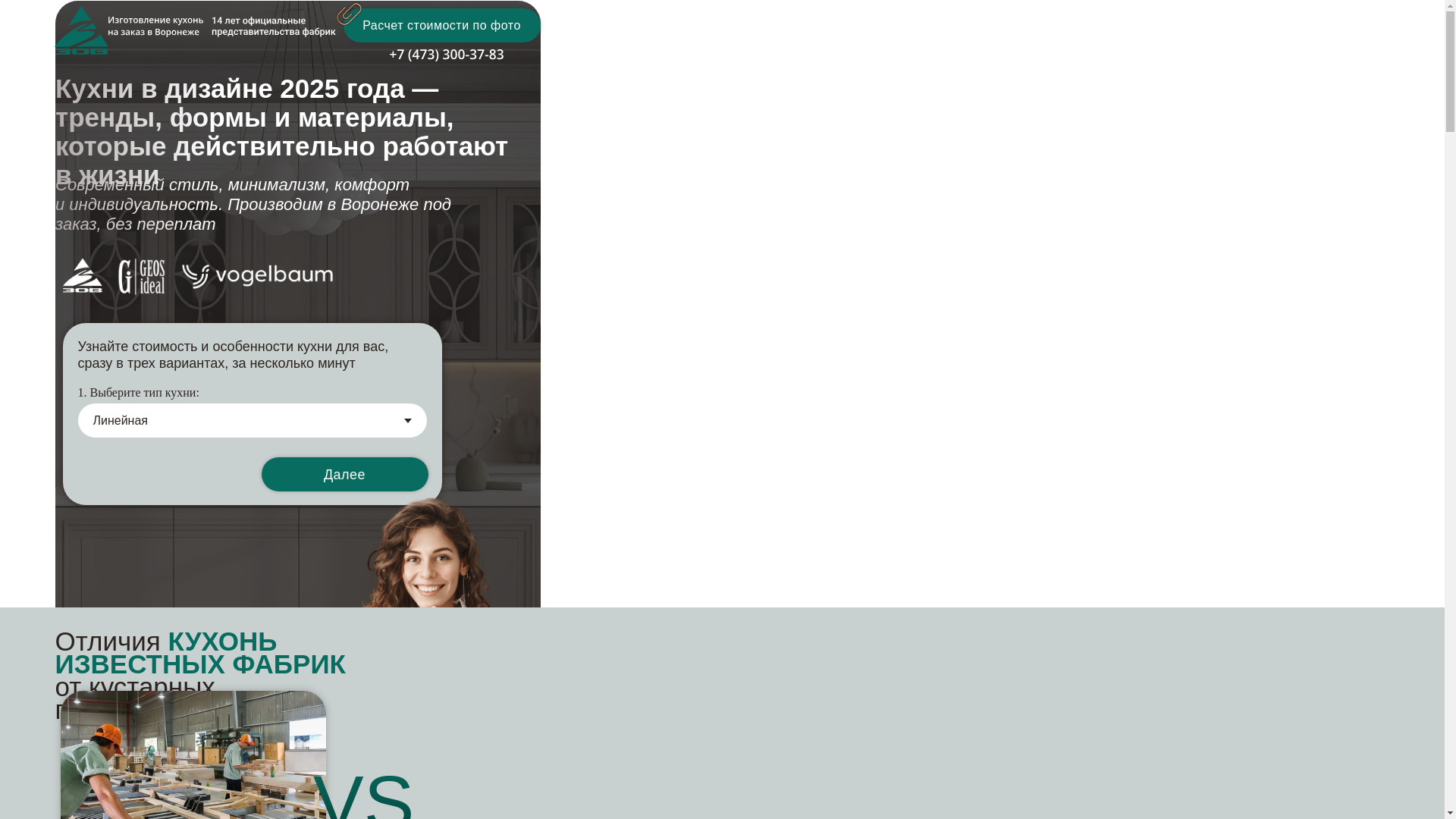 website screenshot of https://voronezh-kitchen.ru/