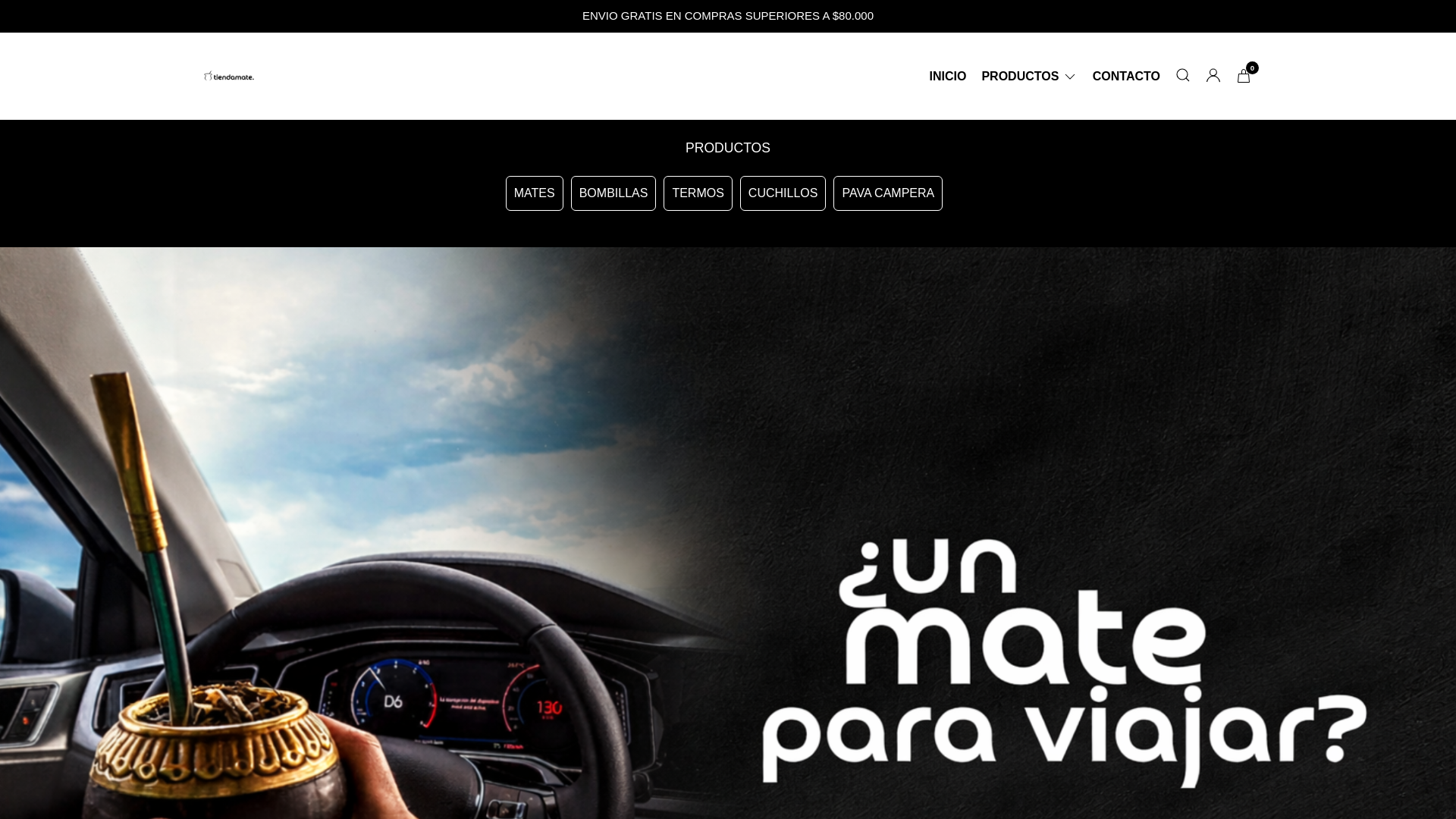 website screenshot of https://tiendamate.store/