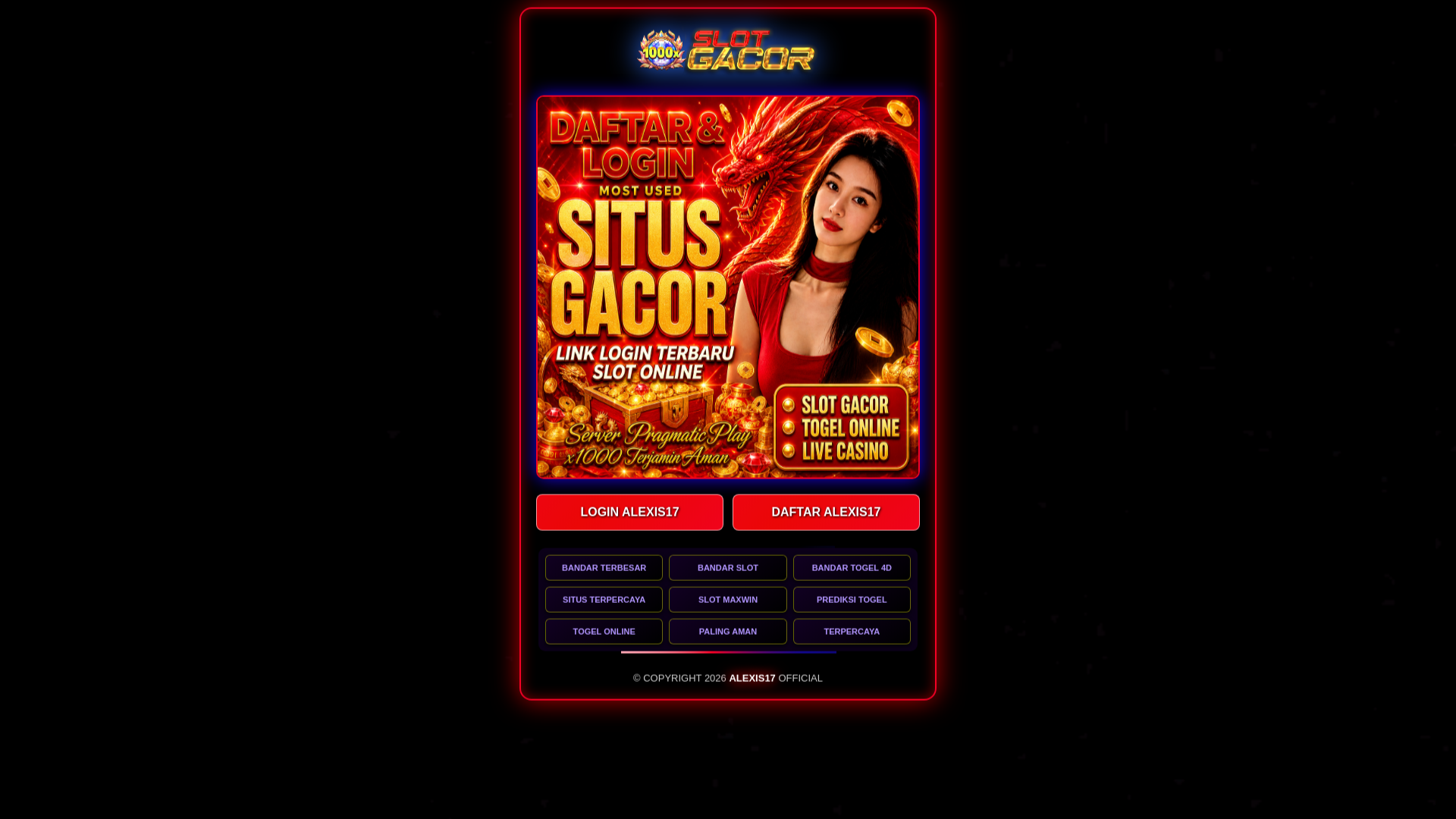 website screenshot of https://daftar-login-akun-alexis17.pages.dev/