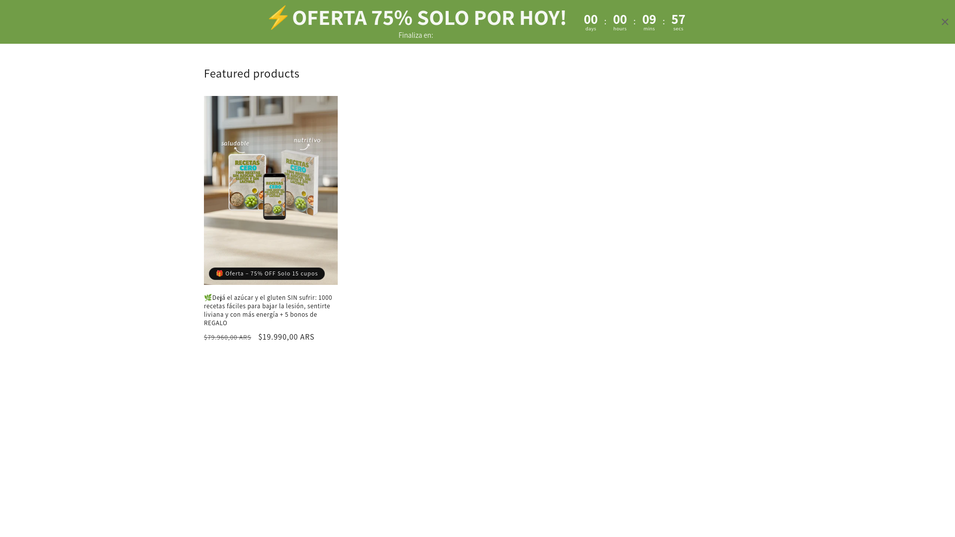 website screenshot of https://1000recetas.online/