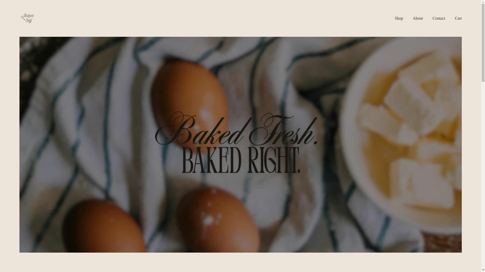 website screenshot of https://bakesbystef.com/