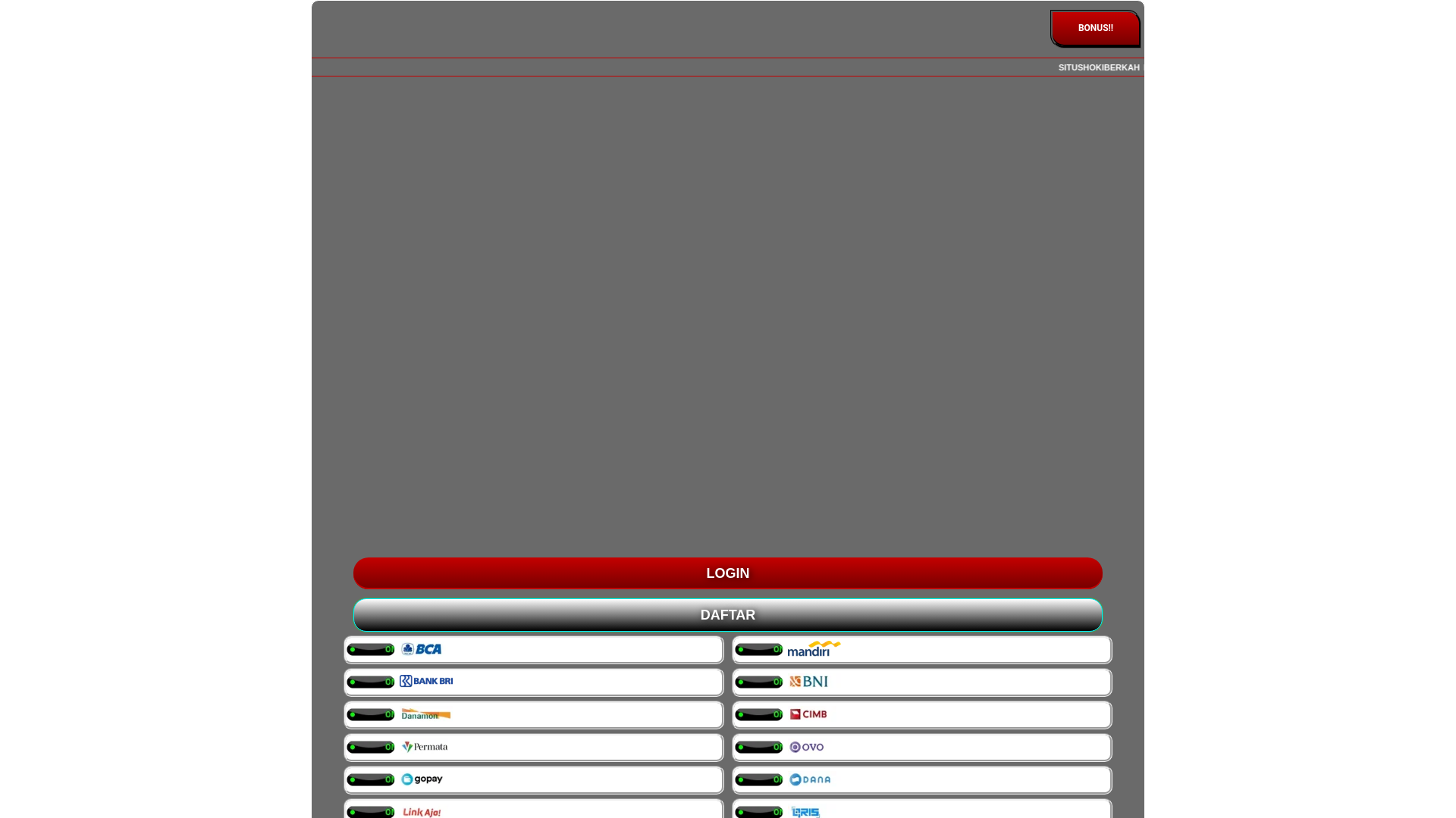 website screenshot of https://situshokiberkah.online