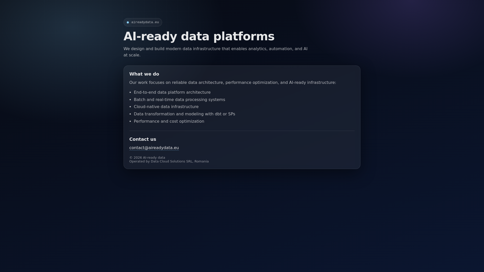 website screenshot of https://aireadydata-eu.pages.dev/