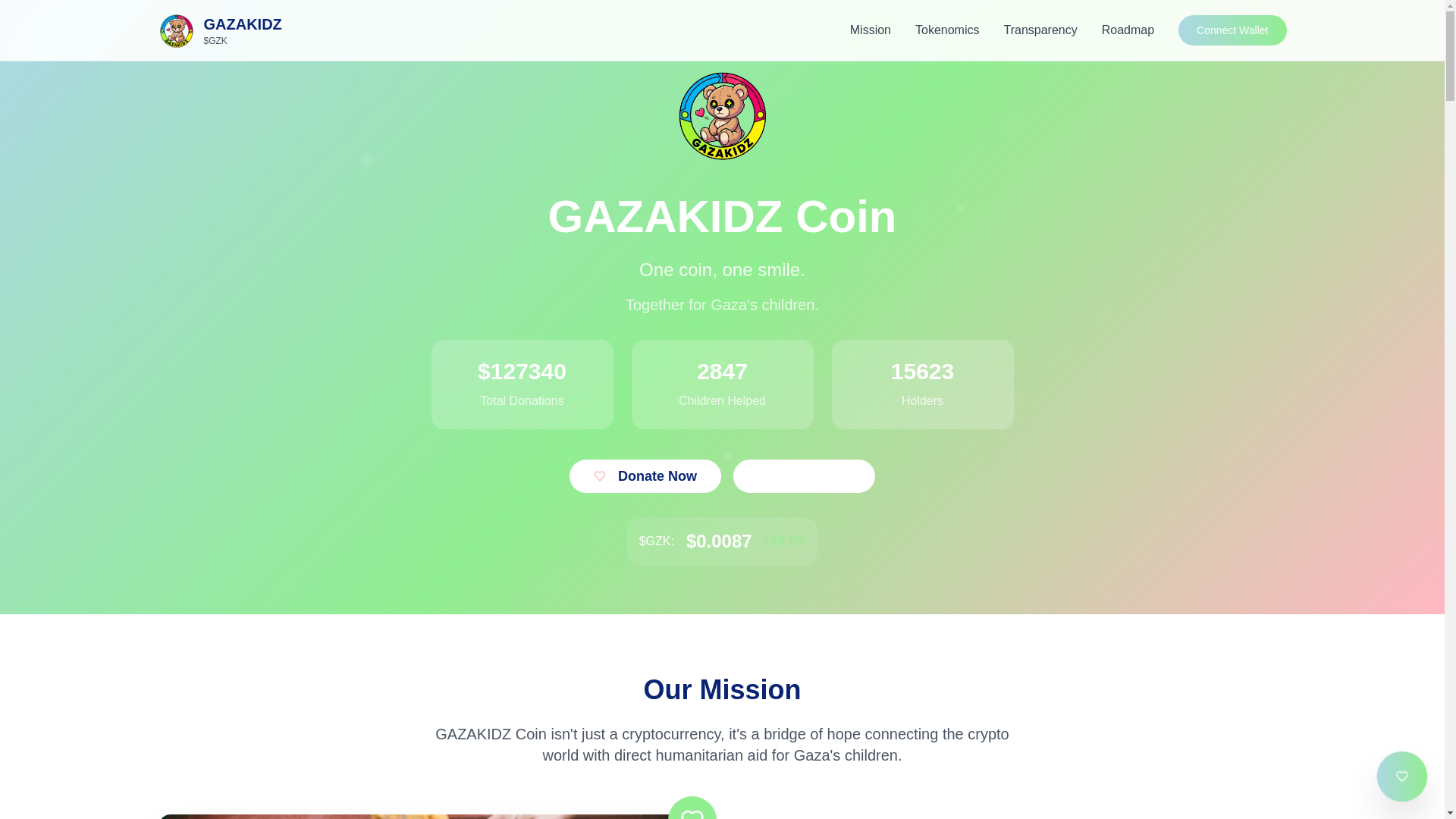 website screenshot of https://gazakidz.org/