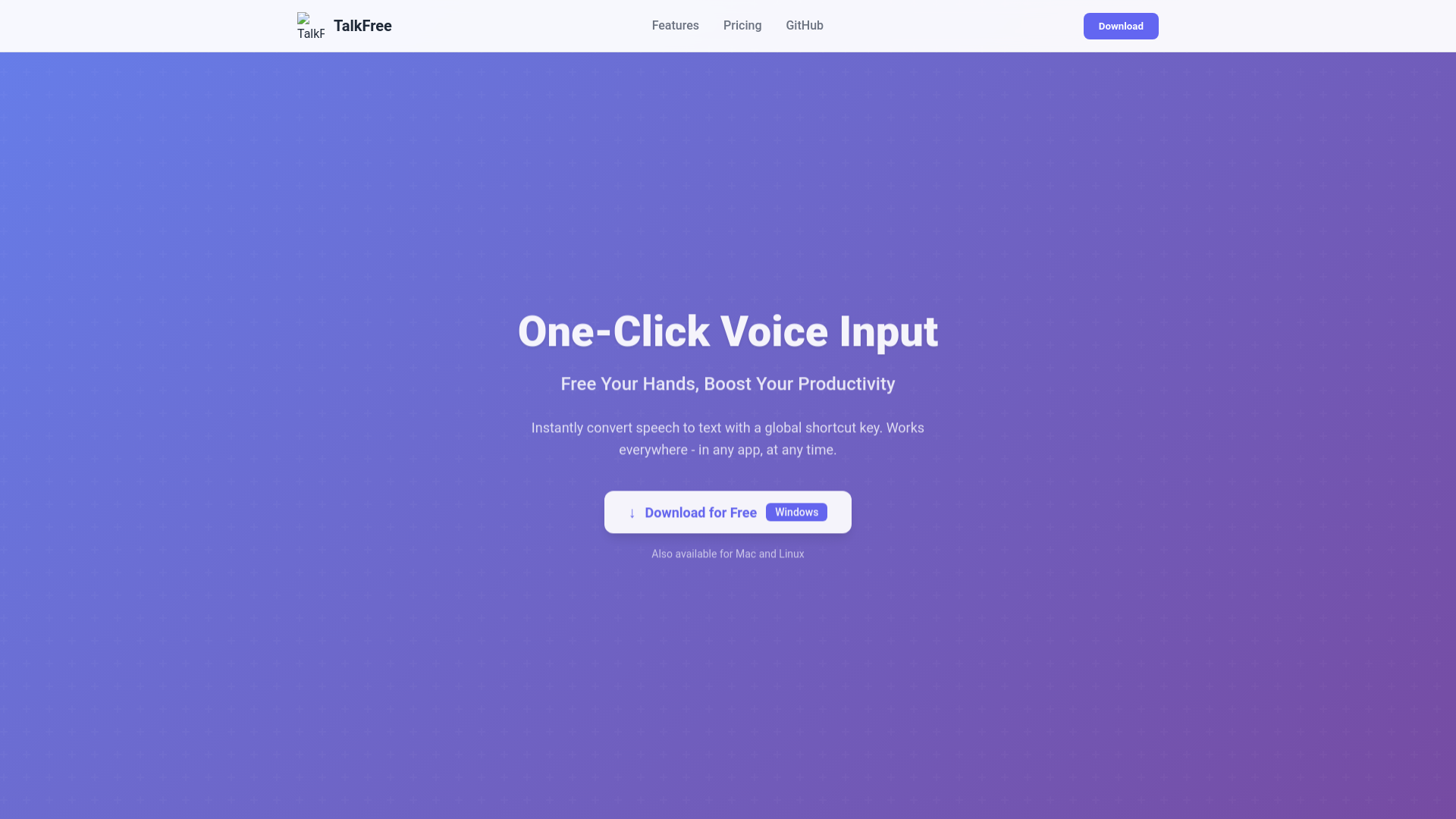website screenshot of https://talkfree-7su.pages.dev/