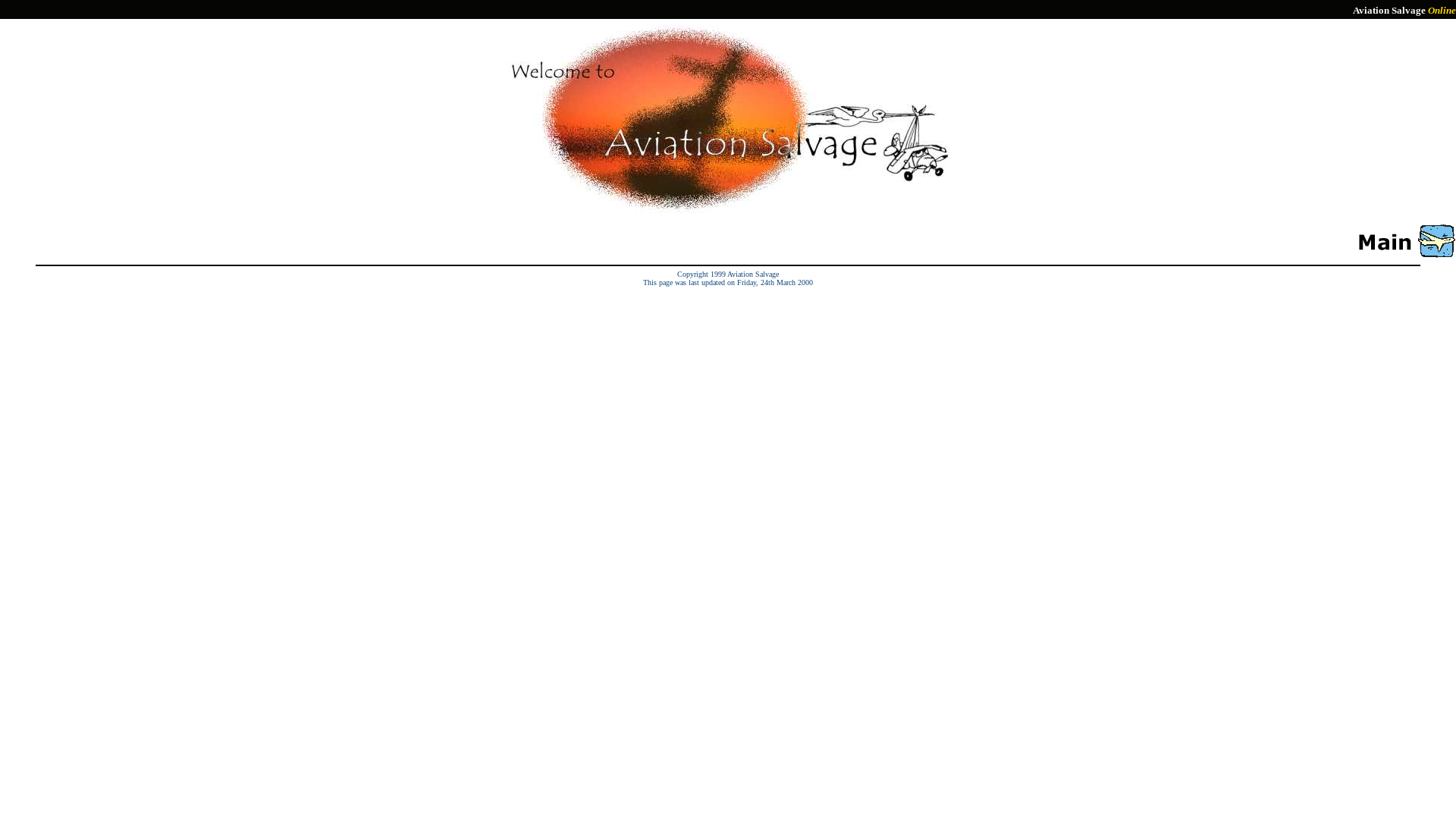website screenshot of https://aviationsalvage.online/