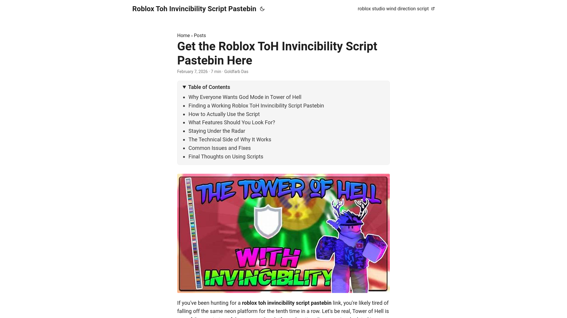 website screenshot of https://roblox-toh-invincibility-script-pastebin.pages.dev/