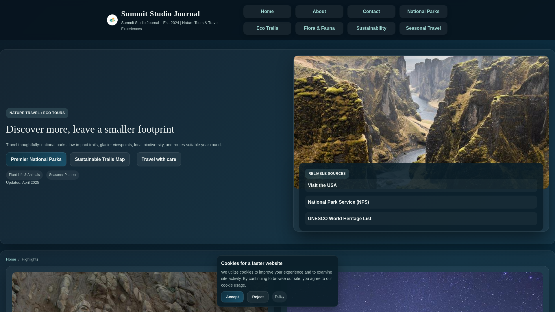 website screenshot of https://summitstudiojournal.biz/