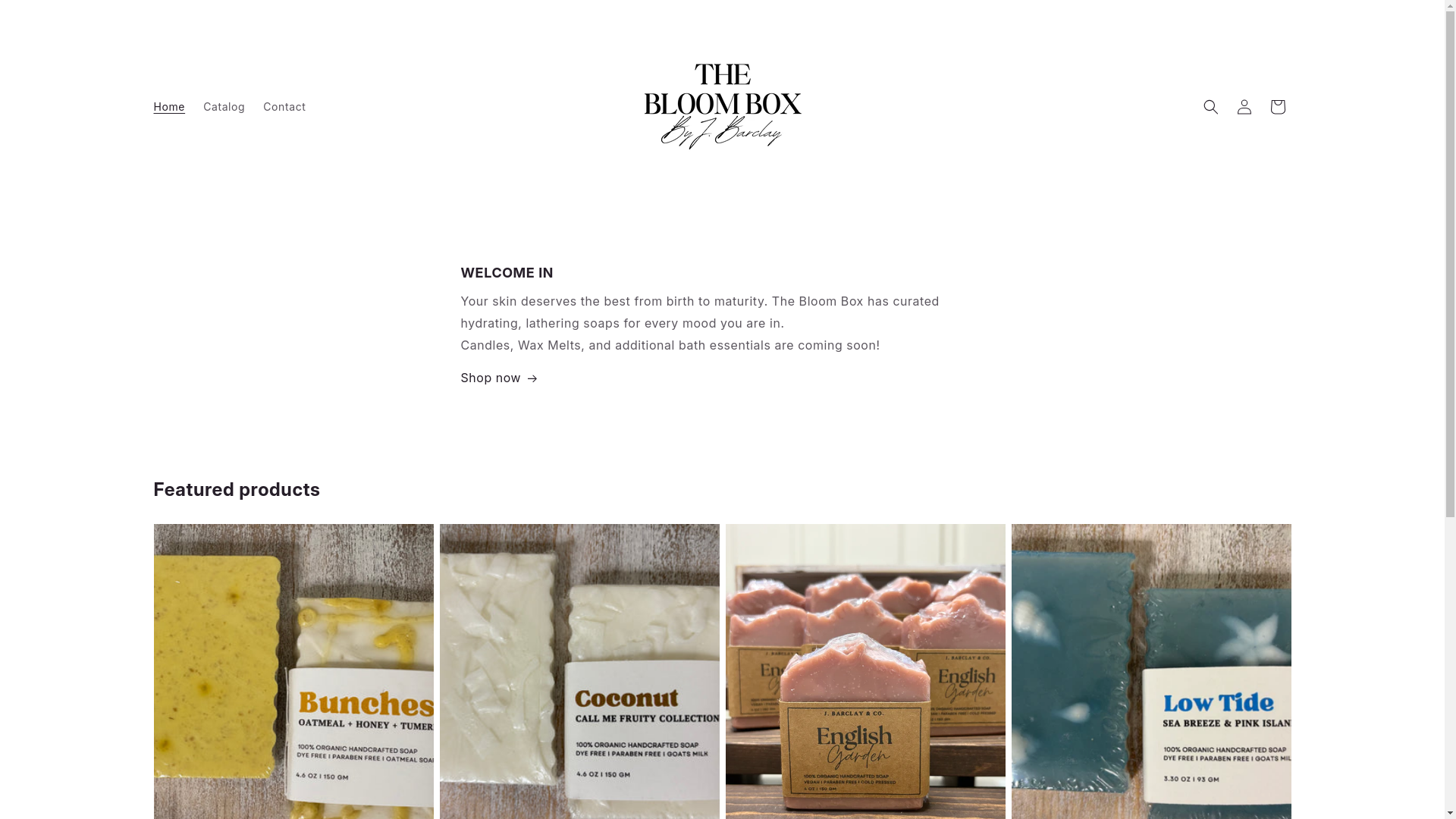 website screenshot of https://thebloomboxyuma.com/
