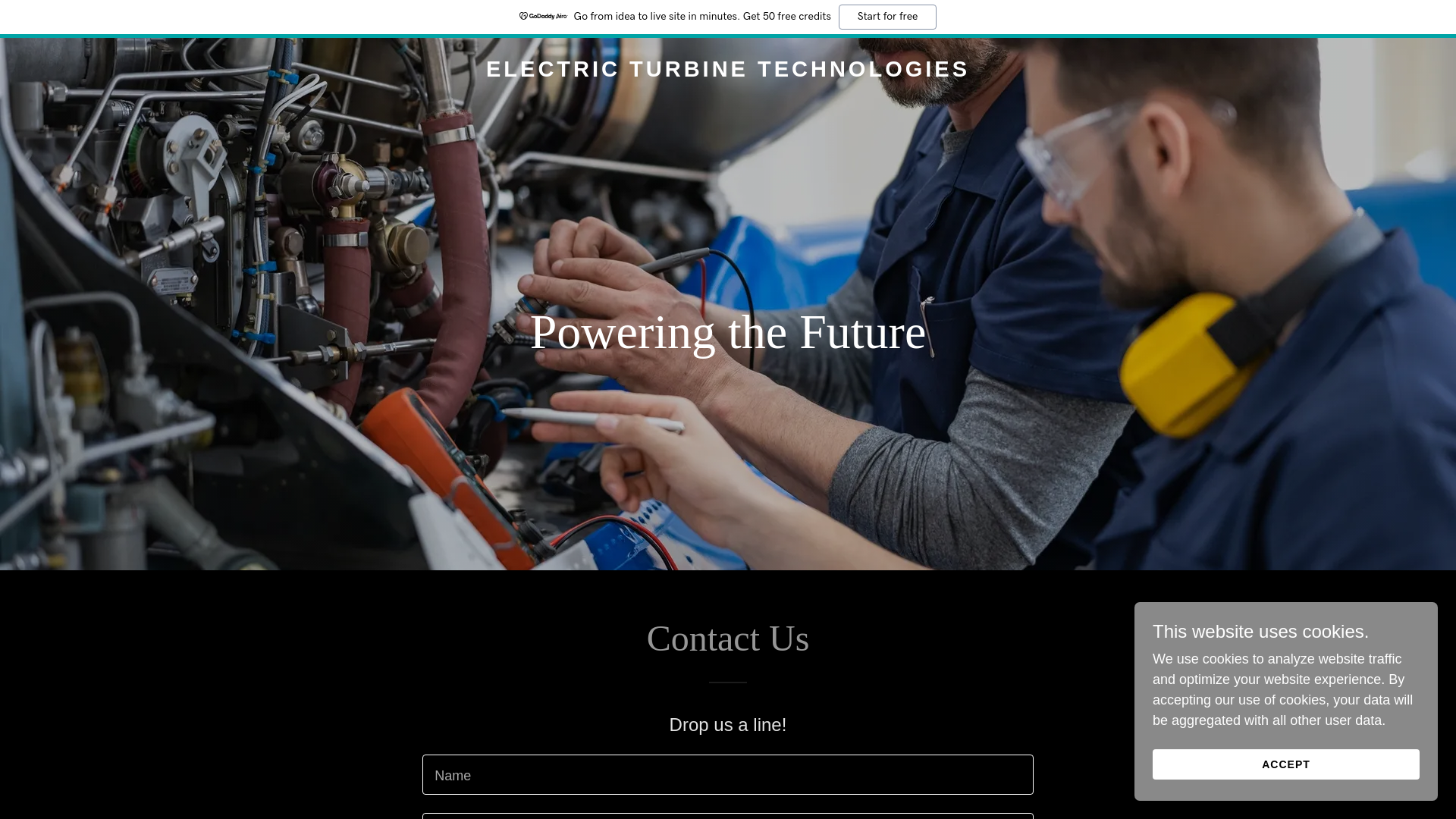 website screenshot of https://ebinetech.com/