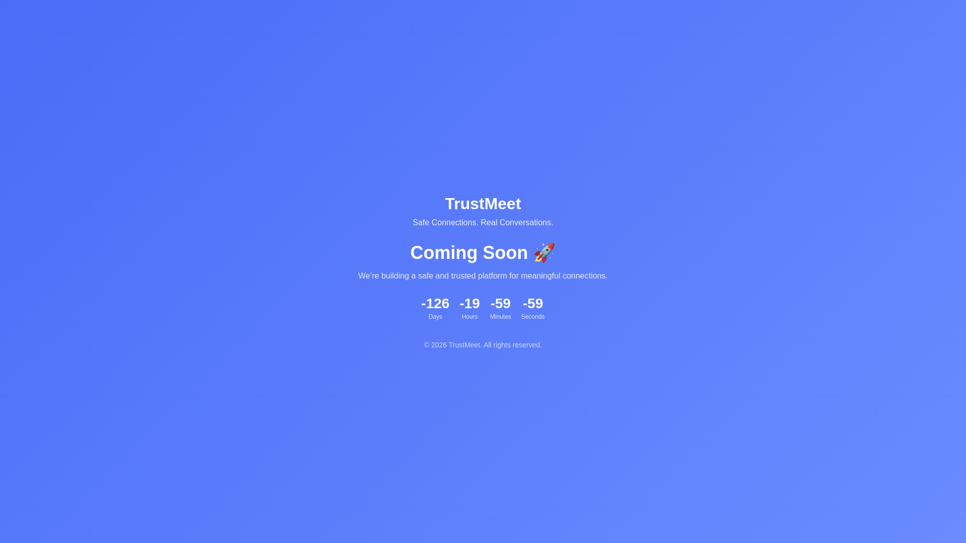 website screenshot of https://trustmeet.in/