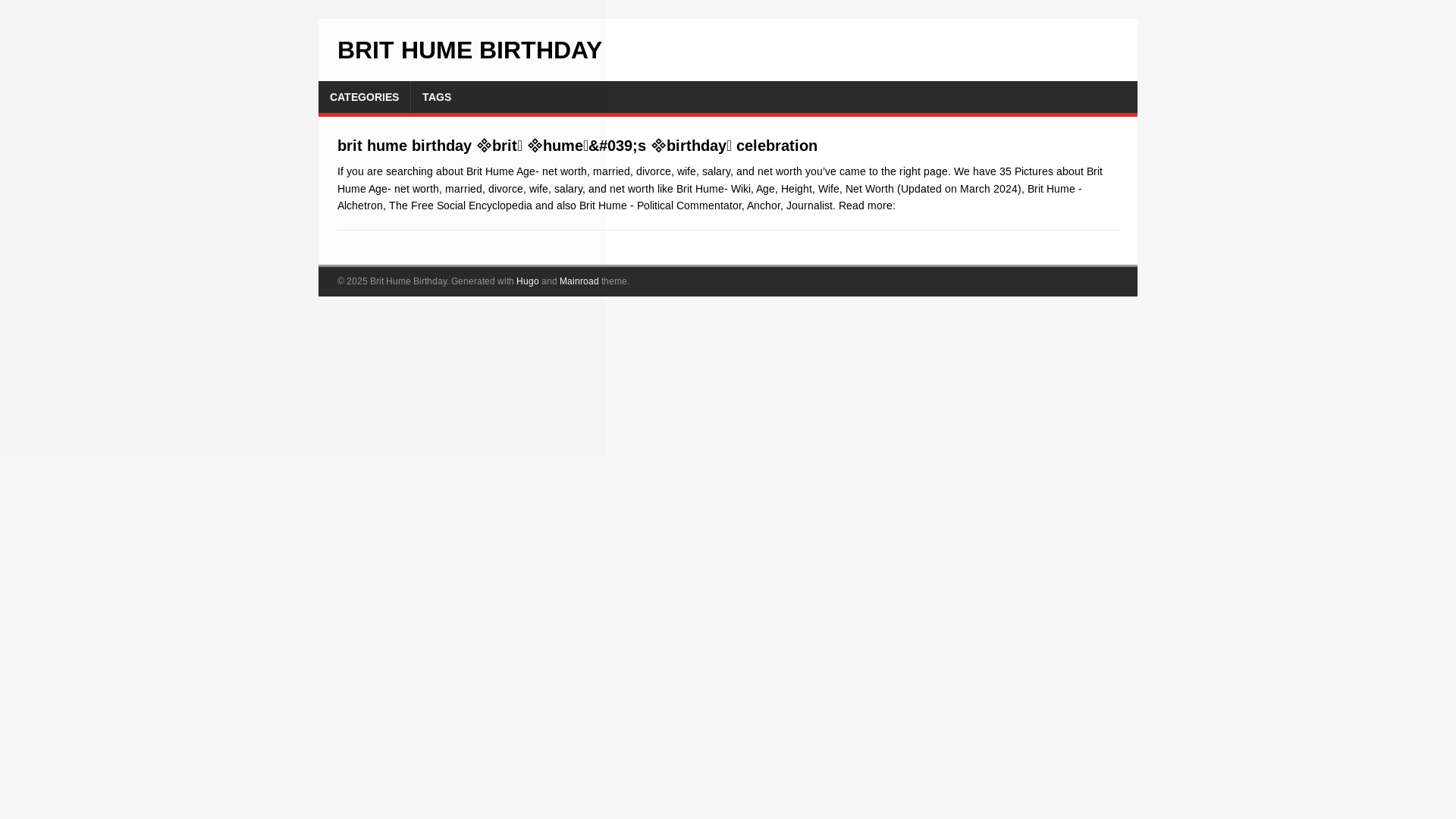 website screenshot of https://brit-hume-birthday20251112.pages.dev/
