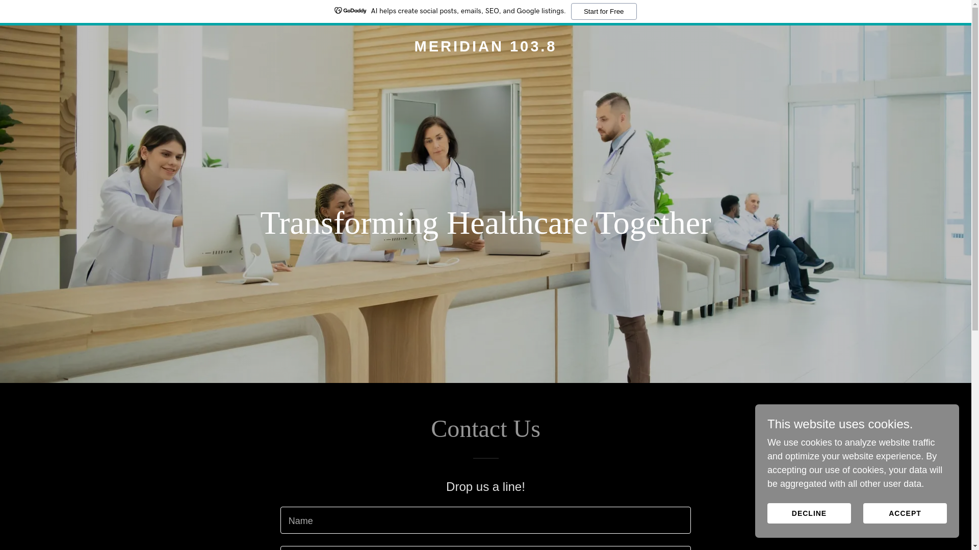 website screenshot of https://meridian1038.com/