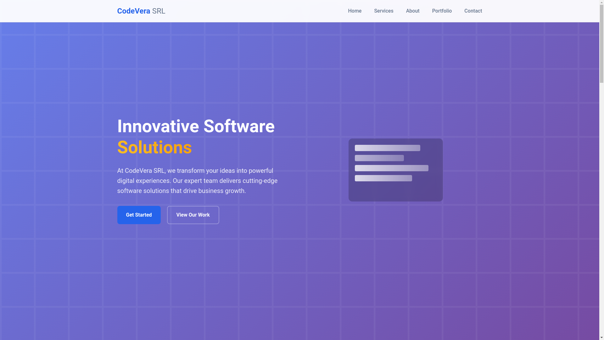 website screenshot of https://codevera.ro/