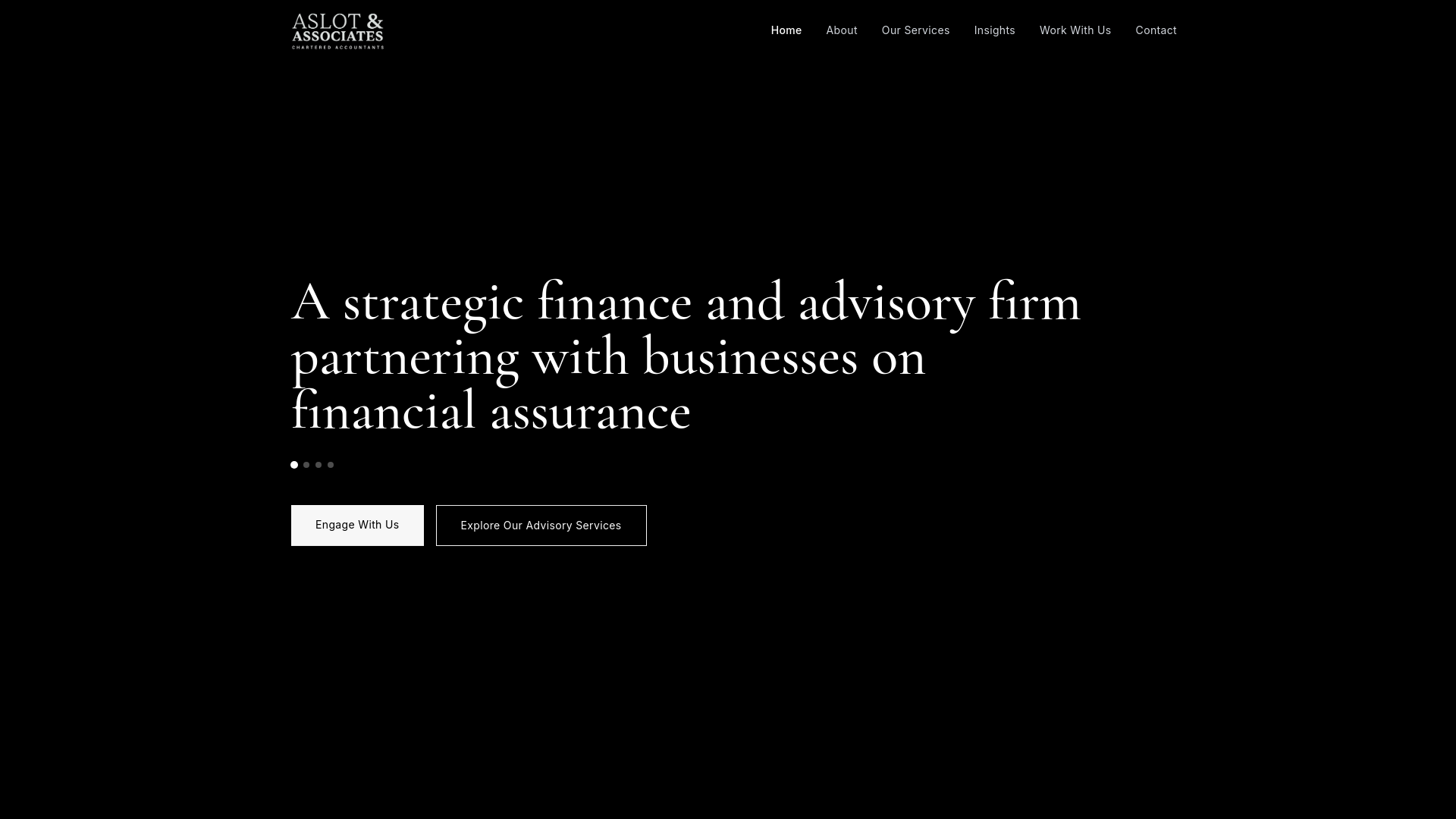 website screenshot of https://aslotandassociates.com/