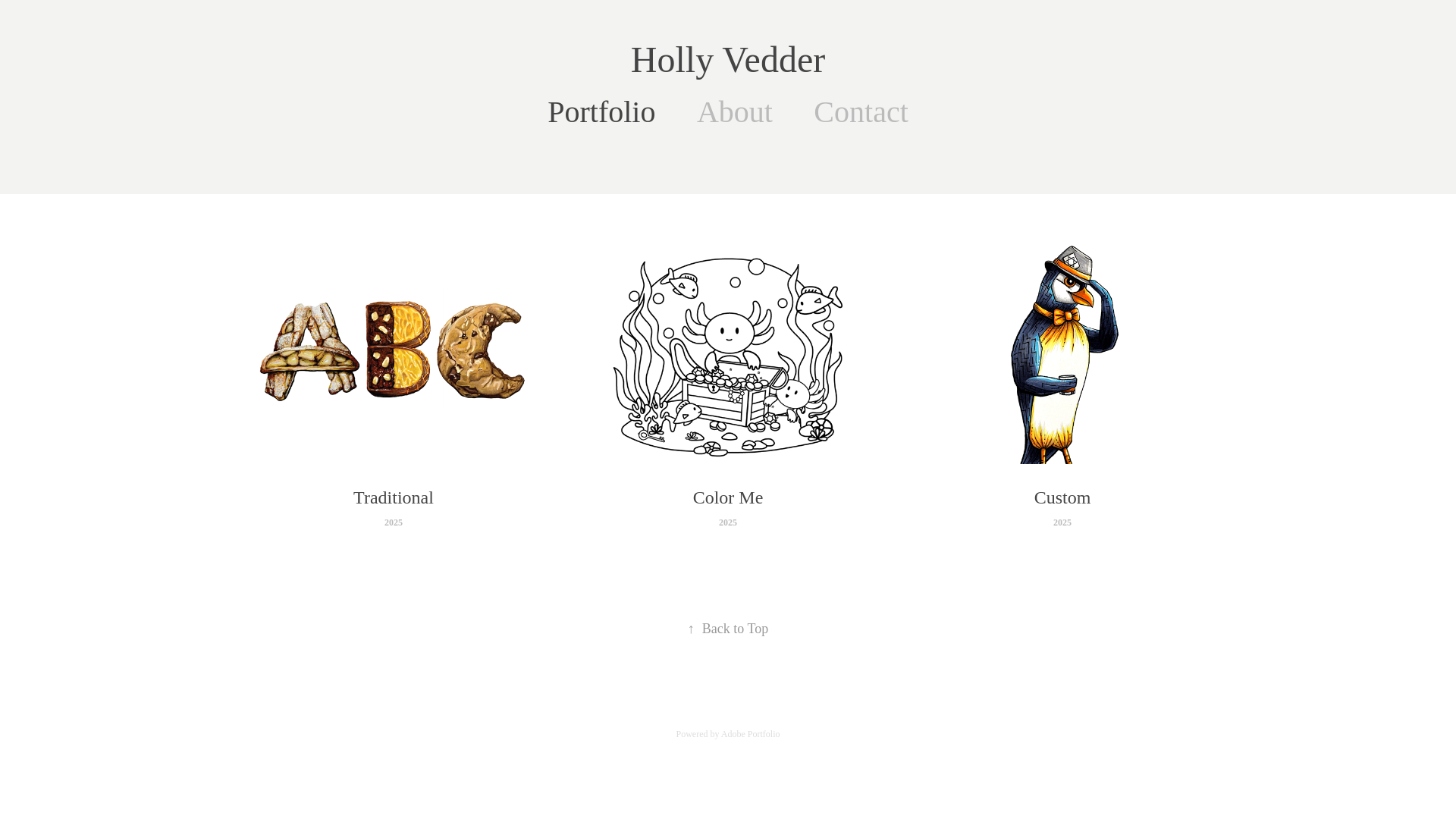 website screenshot of https://hollyvedder.com/