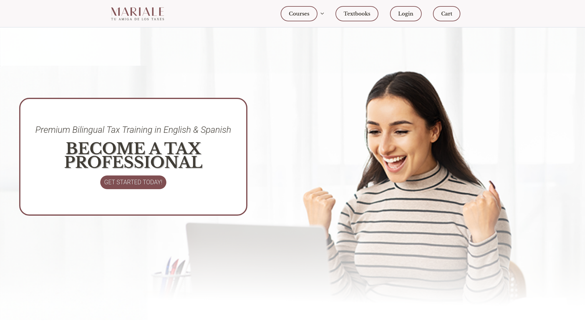 website screenshot of https://tuamigadetaxes.com/